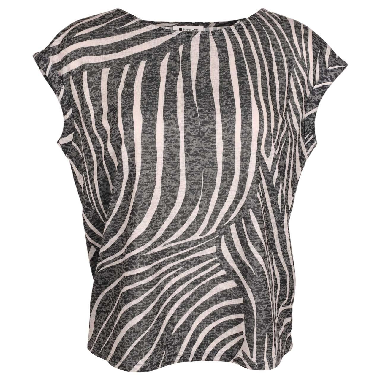 Street One Damen T-Shirt Printed Burn Dessin black