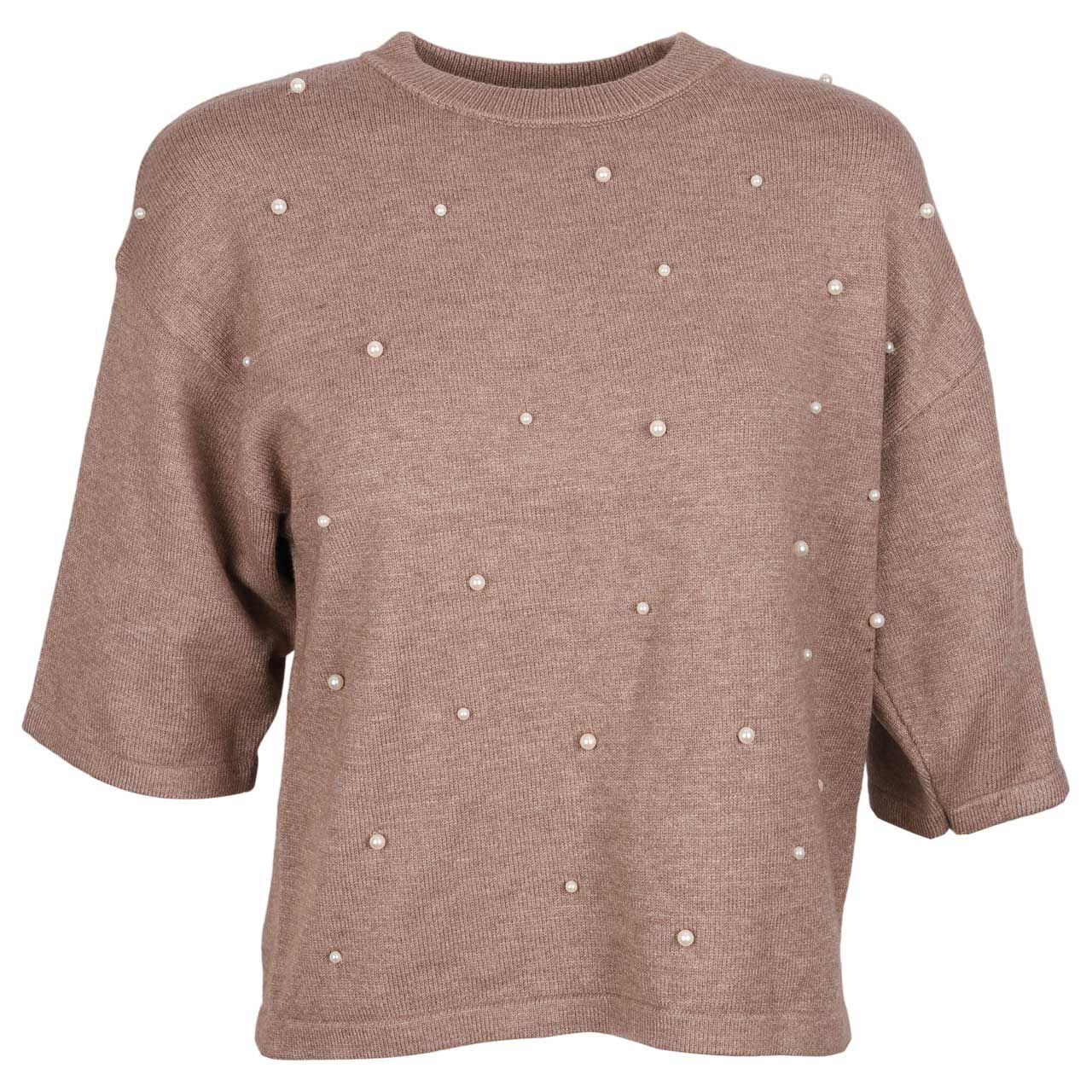 Street One Damen 3/4 Arm Pullover Beading Sweater sanded amber melange