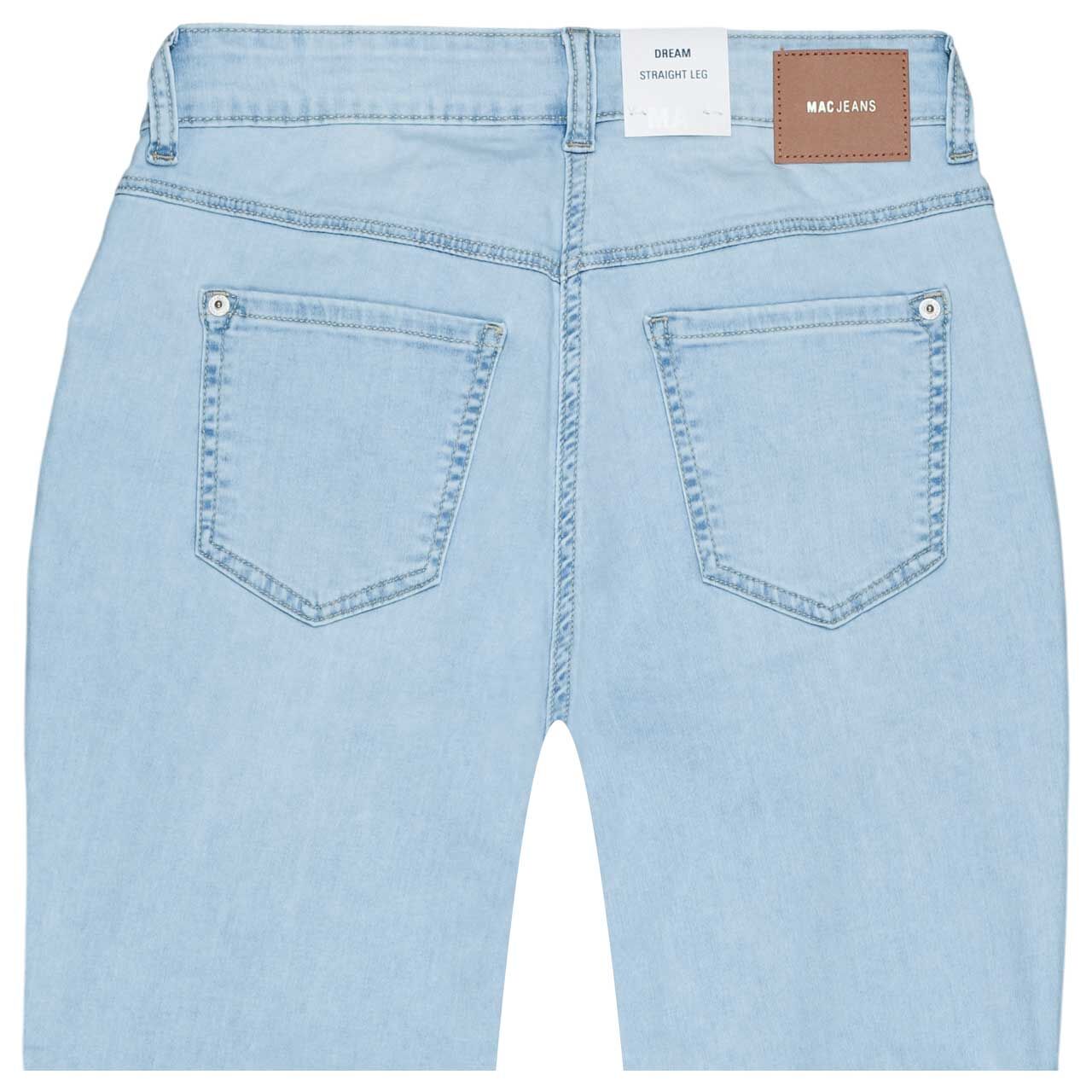 Stretch Damen 7/8 Jeans Dream Cropped von MAC in Hellblau angewaschen, detaillierte Rückansicht