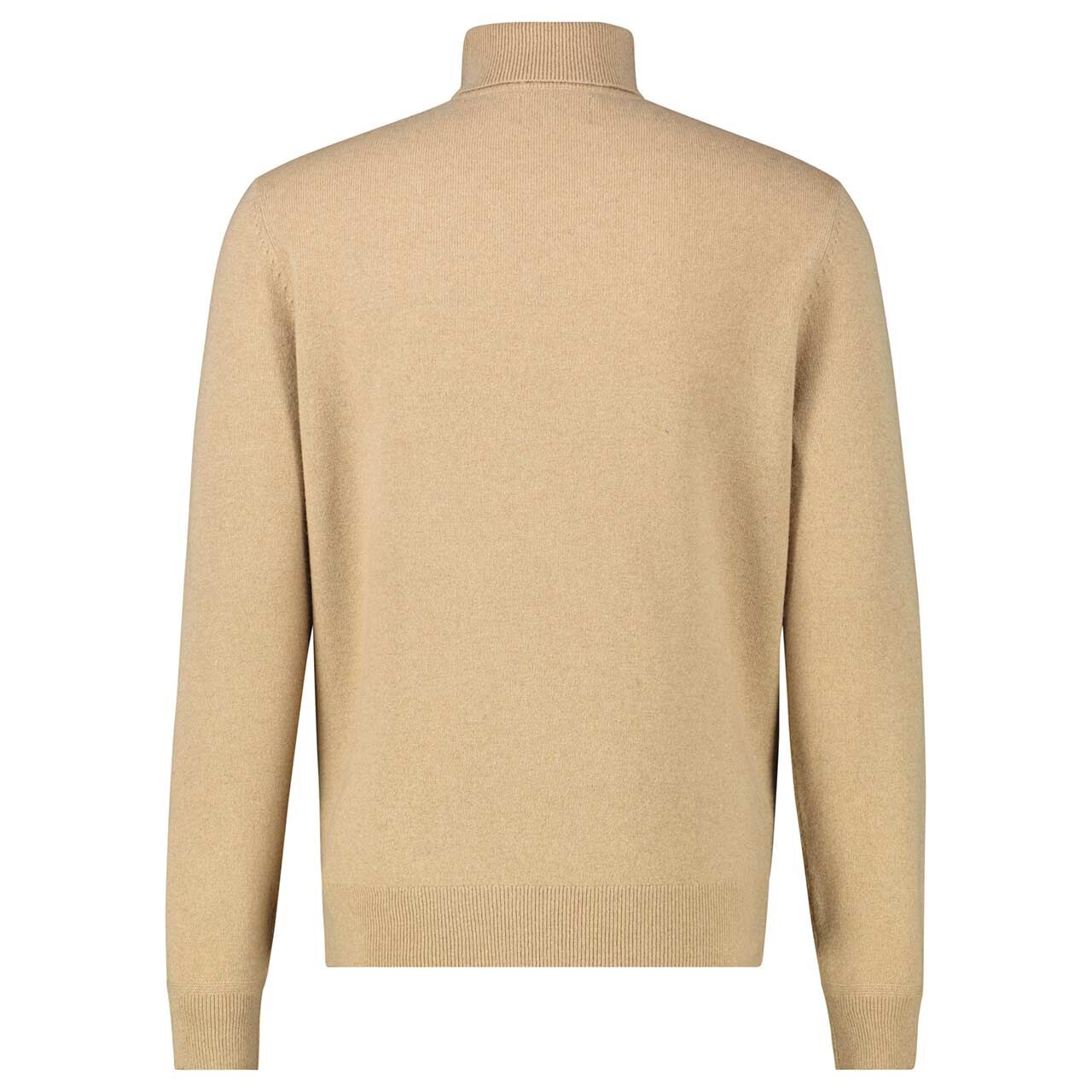 Herren Rollkragen Pullover von Lerros in Beige meliert, Rückansicht