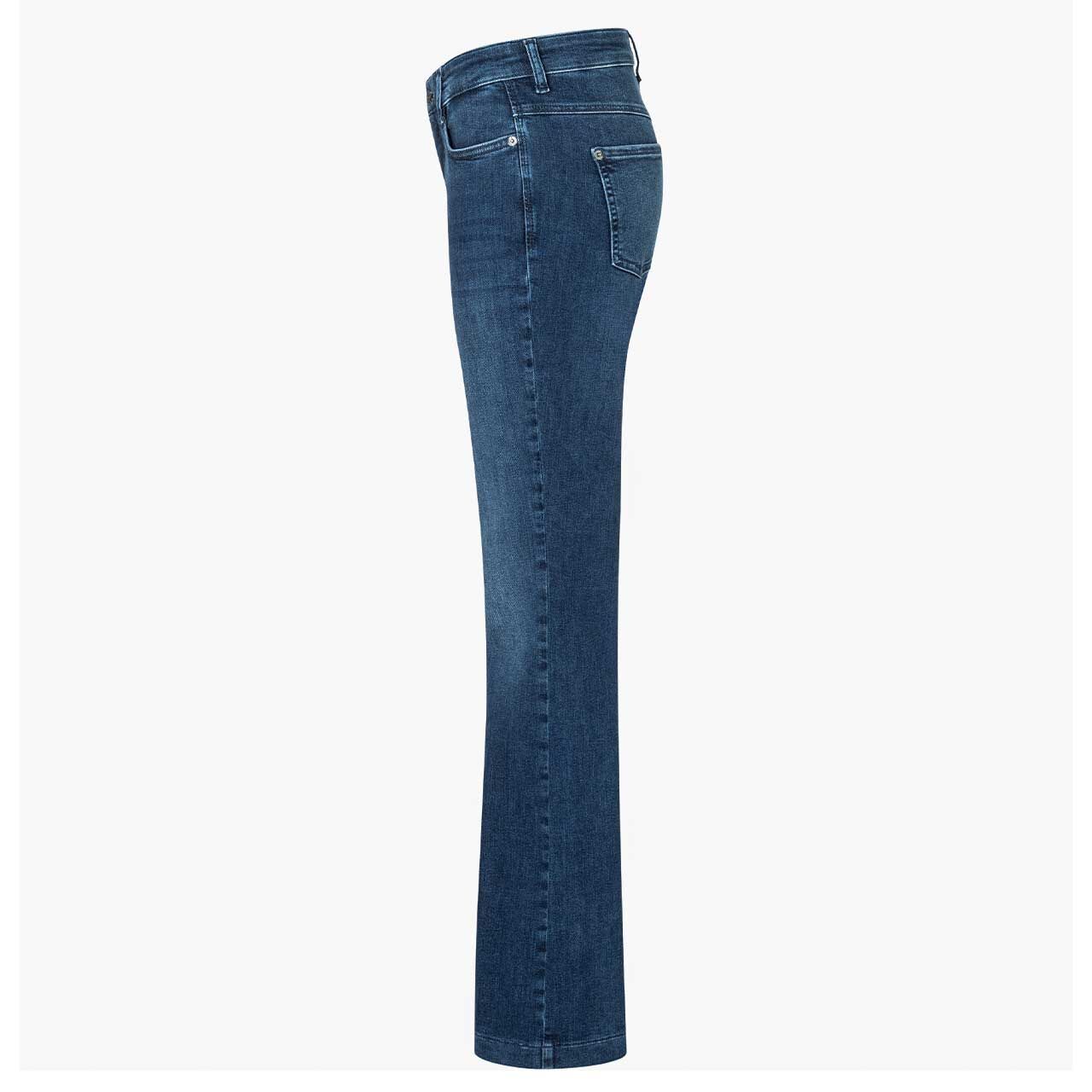 Damenjeans Boot von MAC in Blau angewaschen, Seitenansicht