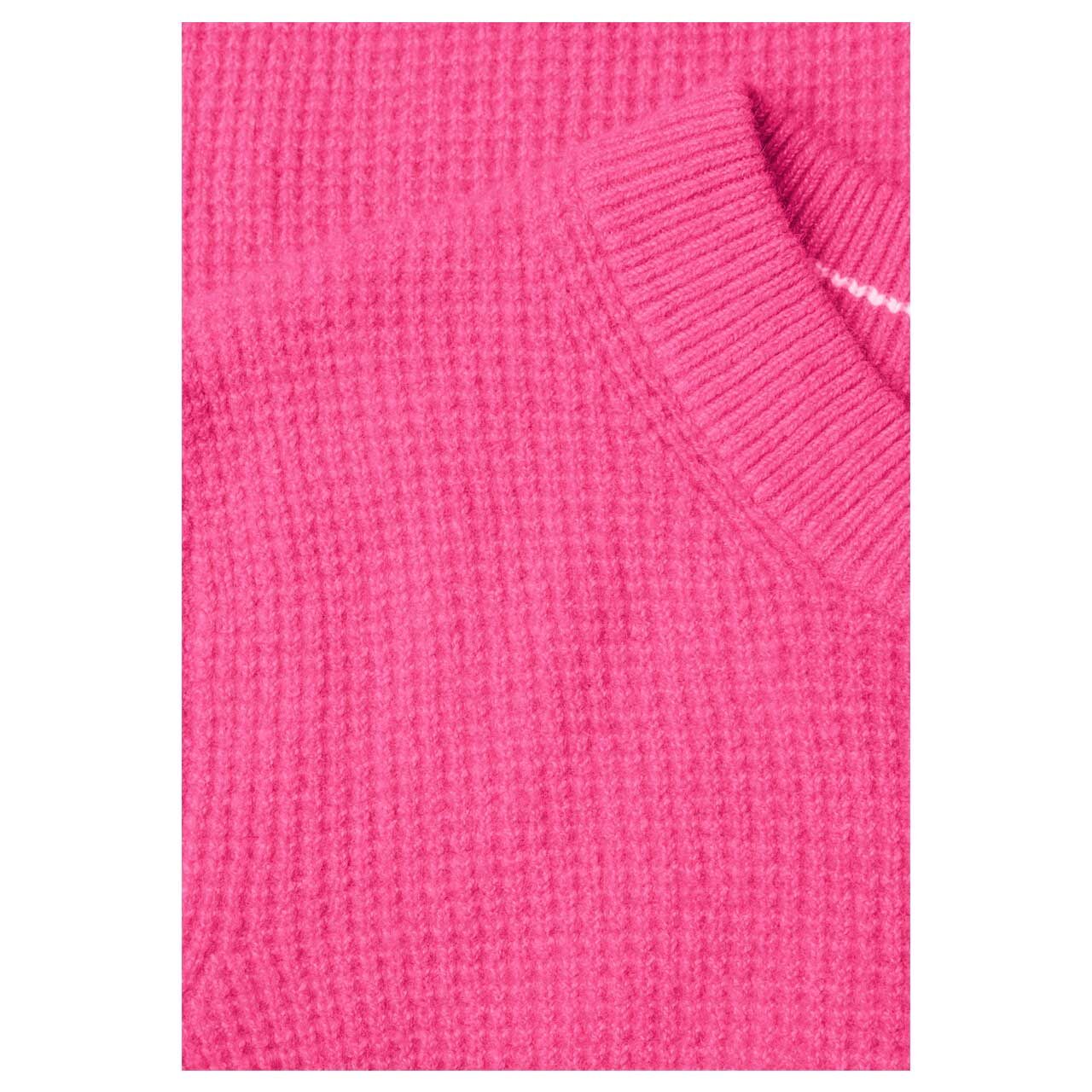 Cecil Damen Pullover Structured Cosy Sweater pink flash melange