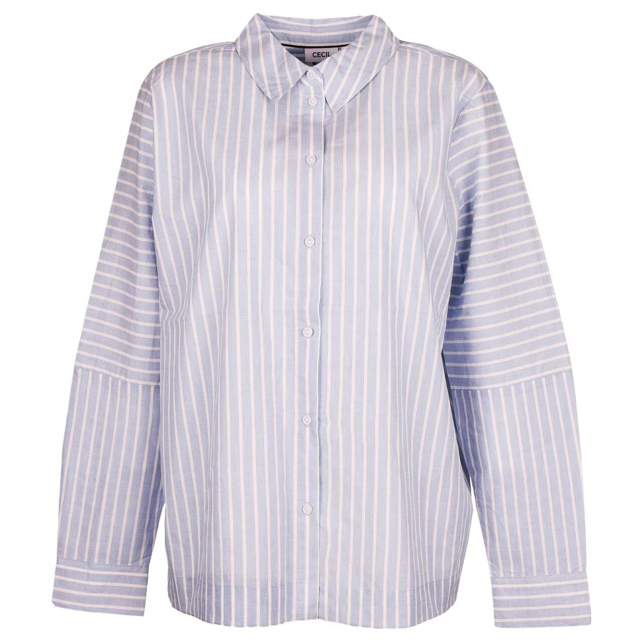 Cecil Damen Langarm Bluse Stripe light blouse blue
