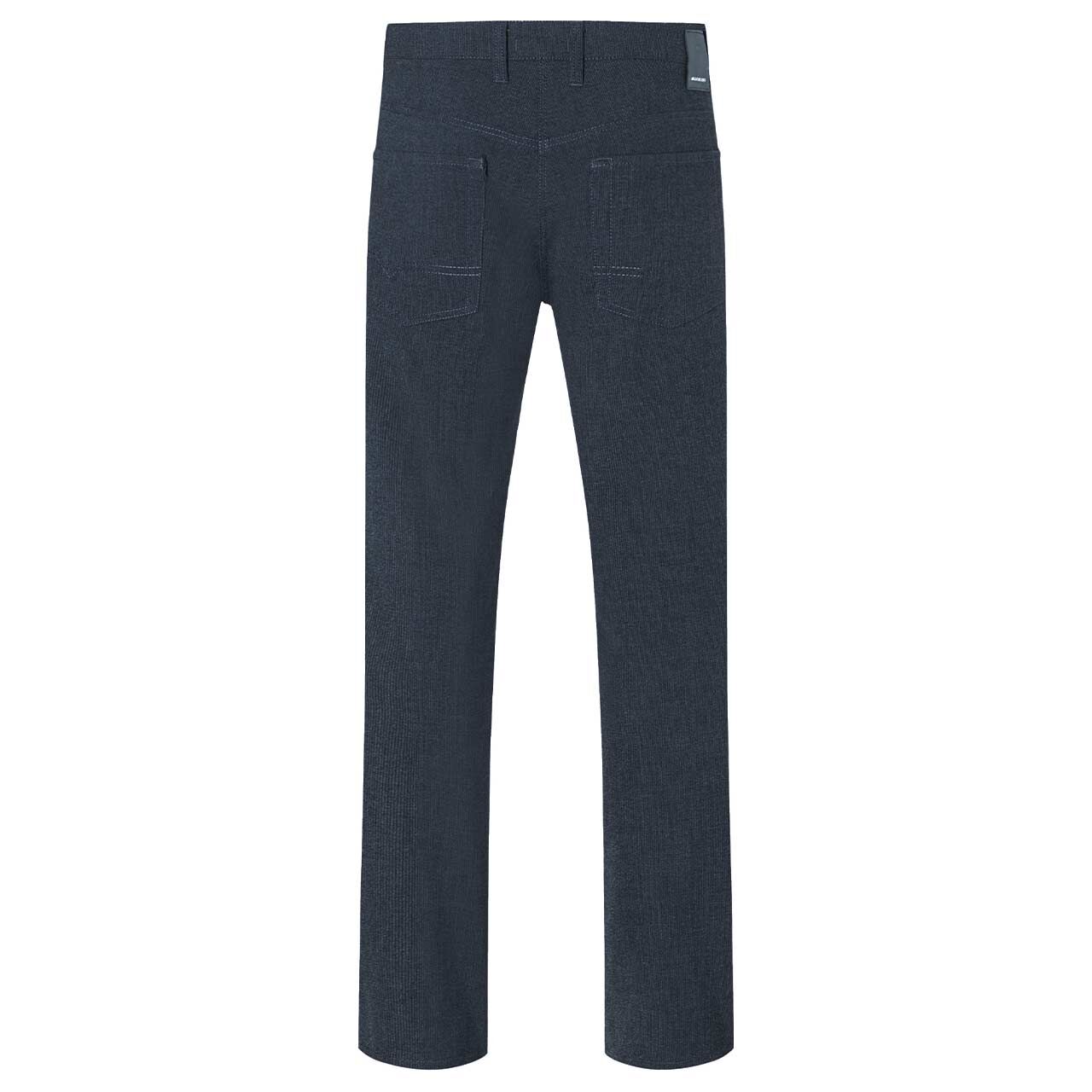 Stretch Herrenhose Arne Travel von MAC in Dunkelblau, Rückansicht am Model
