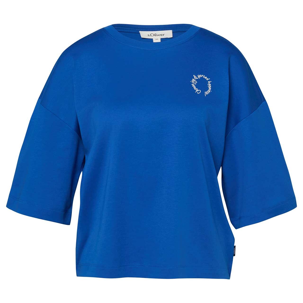 s.Oliver Damen T-Shirt cobalt placed print