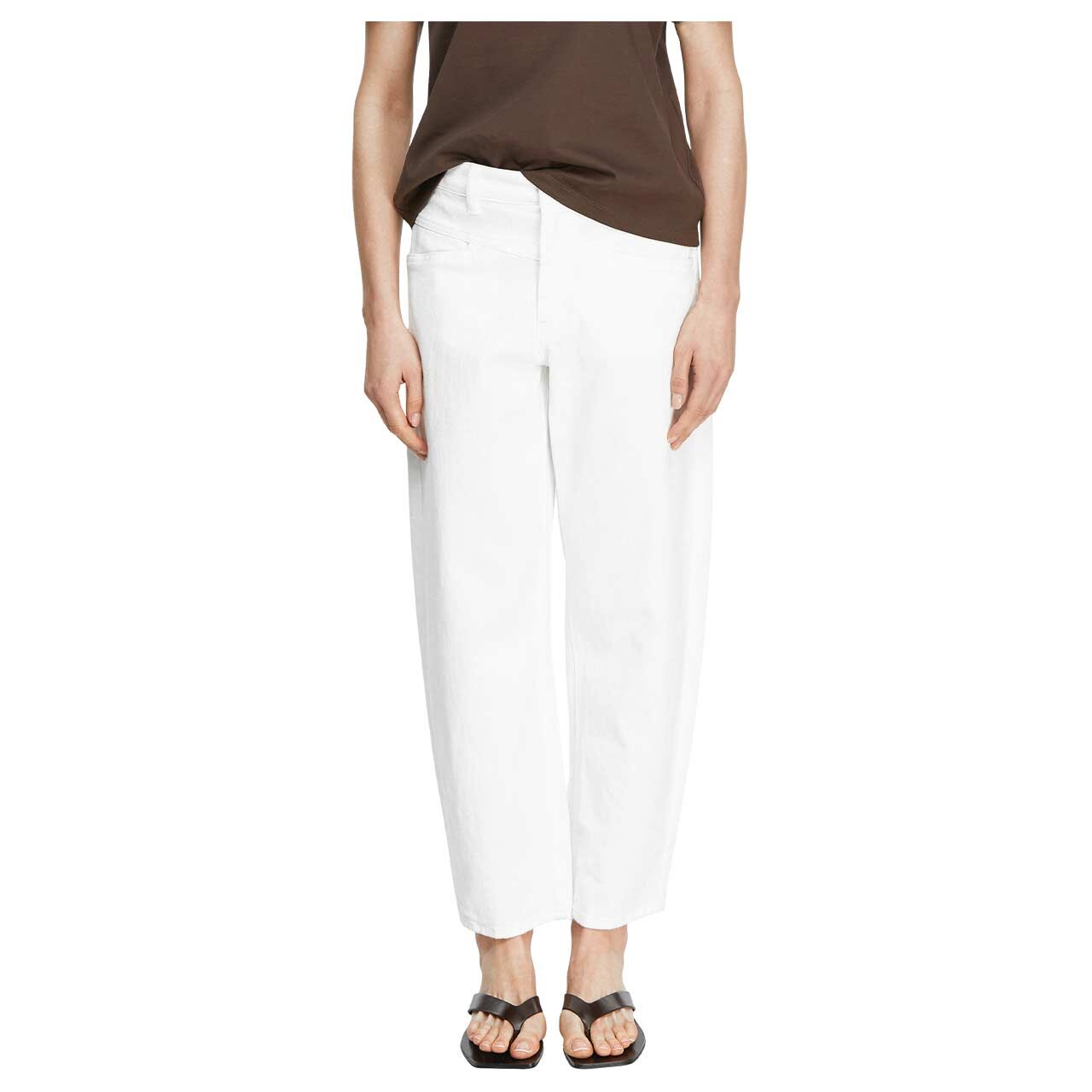 Stretch Damen 7/8 Jeans Liv Barrel von Comma in Weiß, Vorderansicht am Model