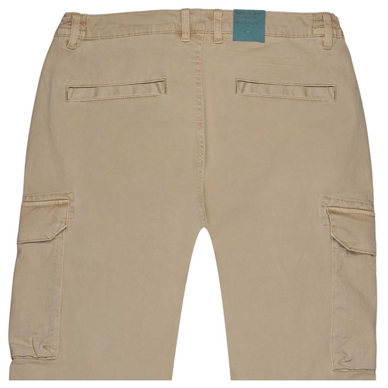 Herren Baumwollhose Houston von Camel active in Hellbeige, detaillierte Rückansicht
