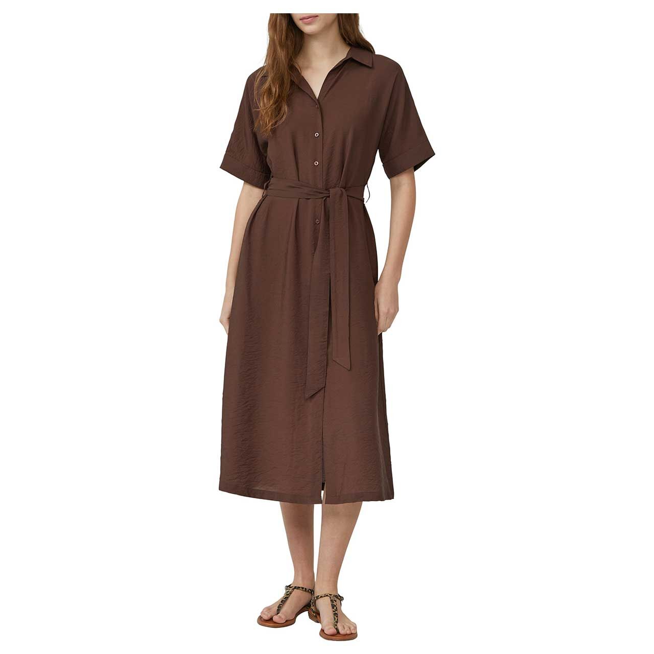 Damen Kurzarm Kleid von s.Oliver in Braun, Vorderansicht am Modell