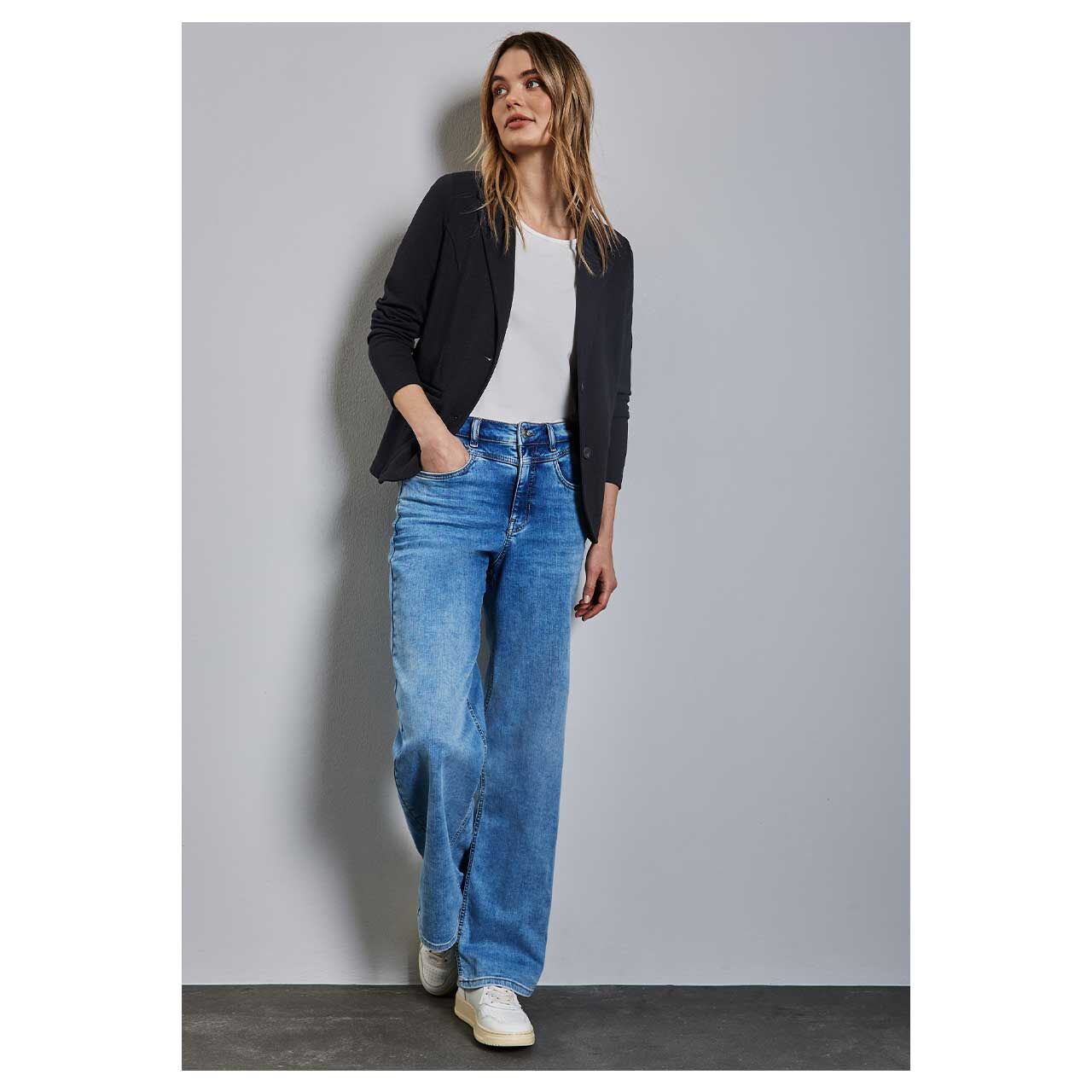 Street One Damen Blazer Basic Structured deep tint blue