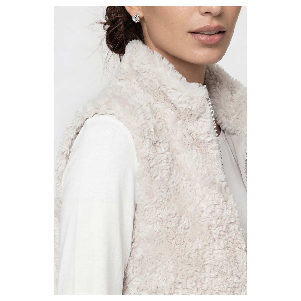 Monari Damen Teddy Weste pearly