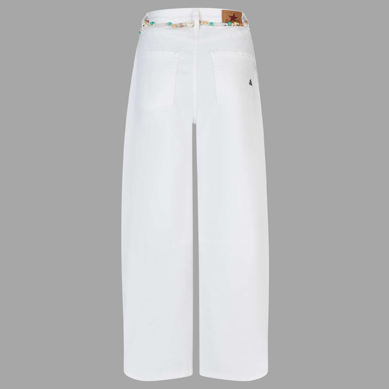 Damenjeans Relaxed Barrel Structure Denim von Buena Vista in Cremeweiß, Rückansicht