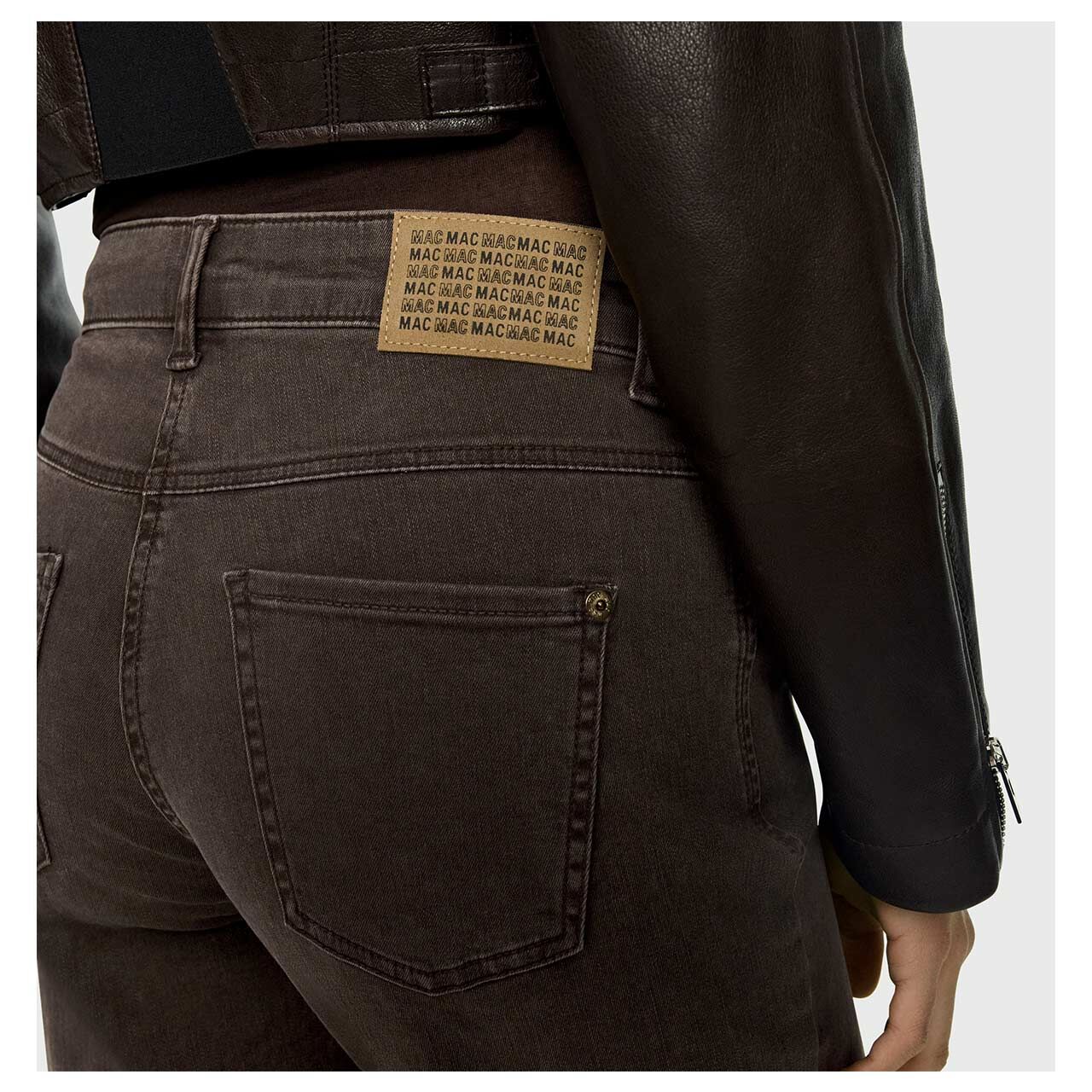 MAC Wide Jeans brown stone wash