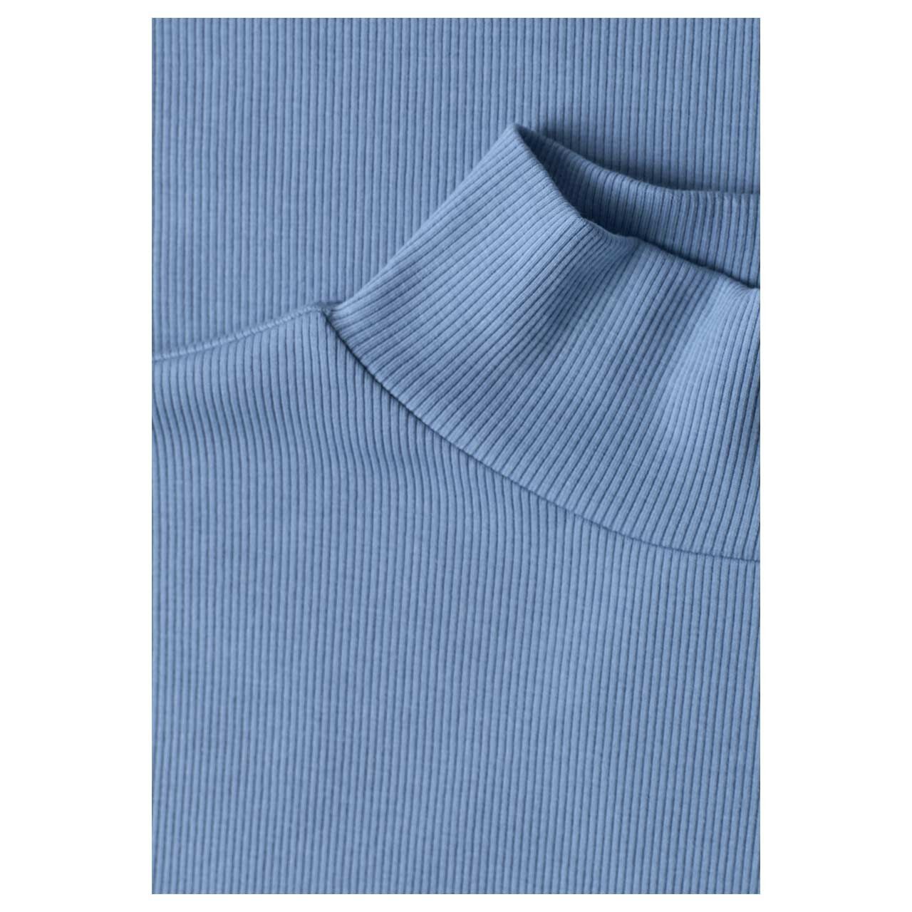 Street One Damen T-Shirt Rib Turtle Neck northern blue