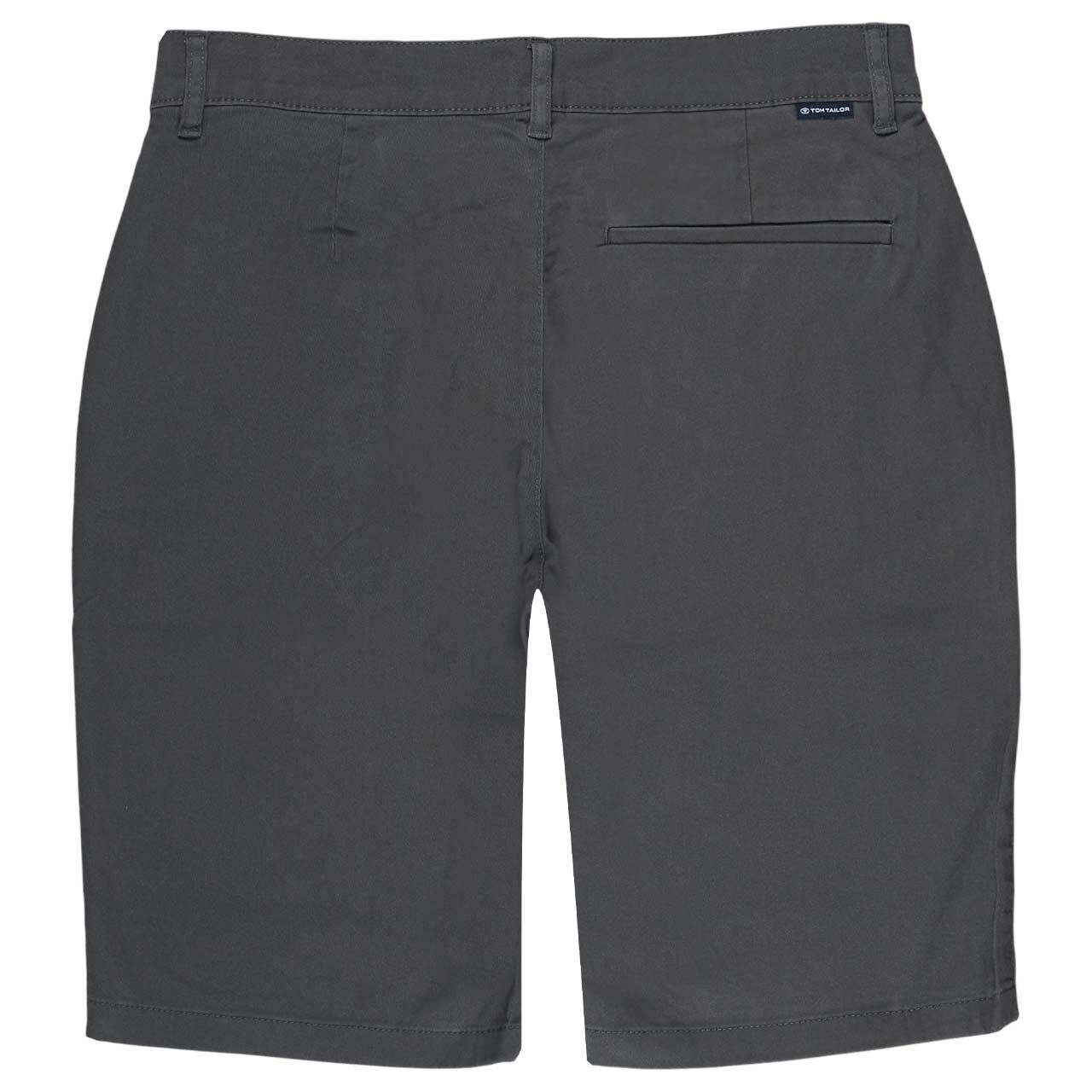 Herren Chino Baumwoll Bermuda von Tom Tailor in Grau, Rückansicht