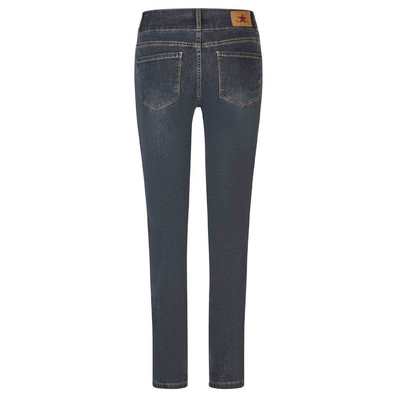 Damenjeans Tummyless Stretch Denim von Buena Vista in Blaugrau angewaschen, Rückansicht
