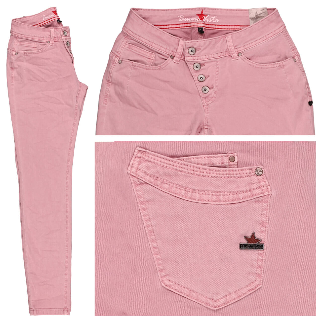 Buena Vista Malibu Stretch Twill Baumwollhose pastel rose