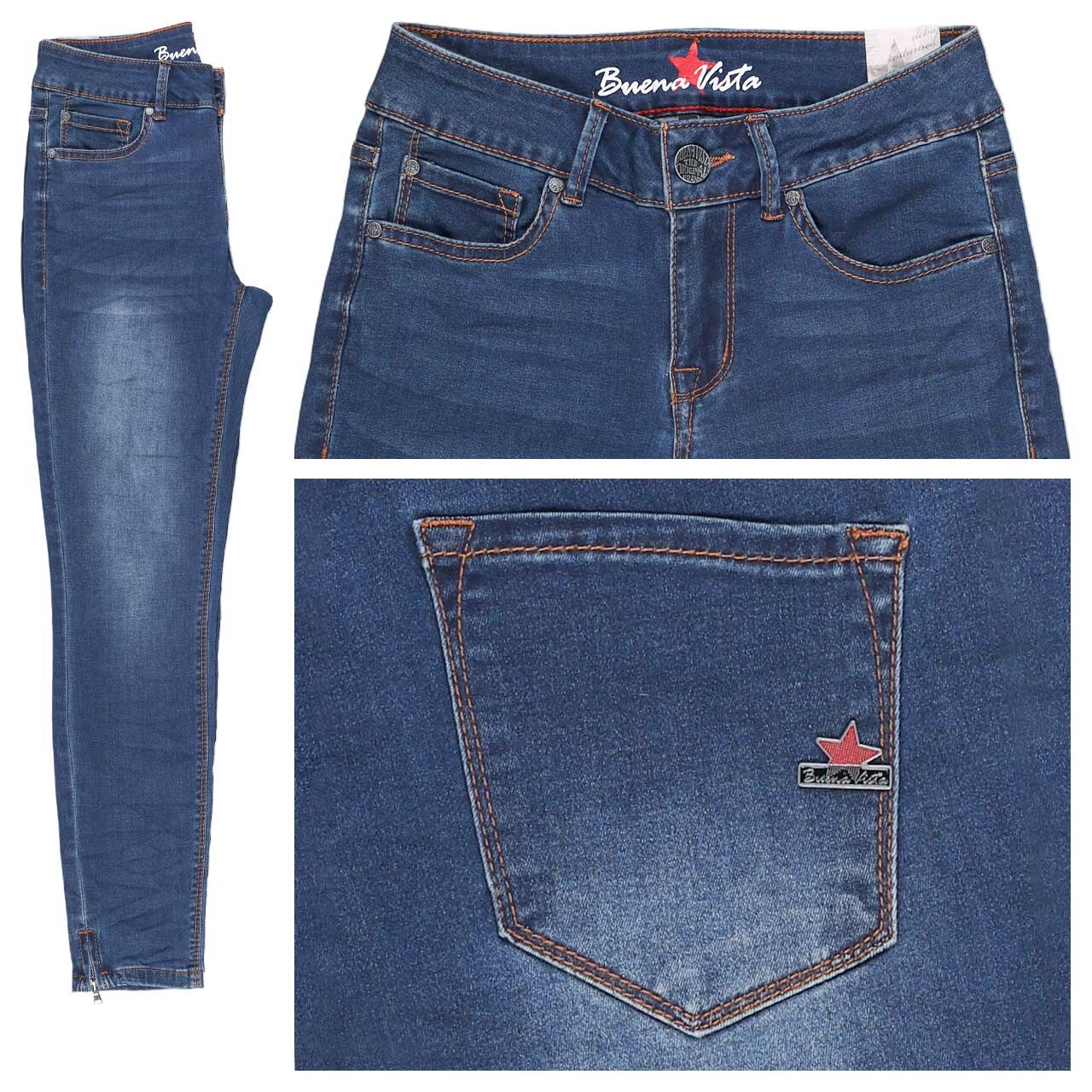 Buena Vista Italy V 7/8 Cozy Denim Jeans dark stone