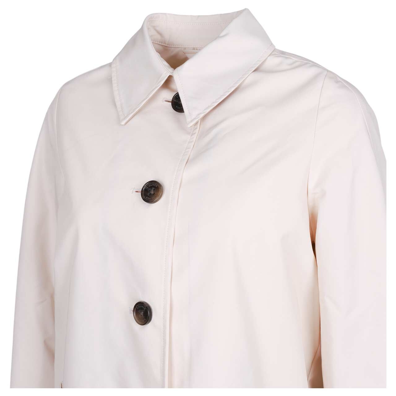 Damen Trenchcoat von s.Oliver in Hellbeige mit der Farbnummer 8001, Detail seitlich