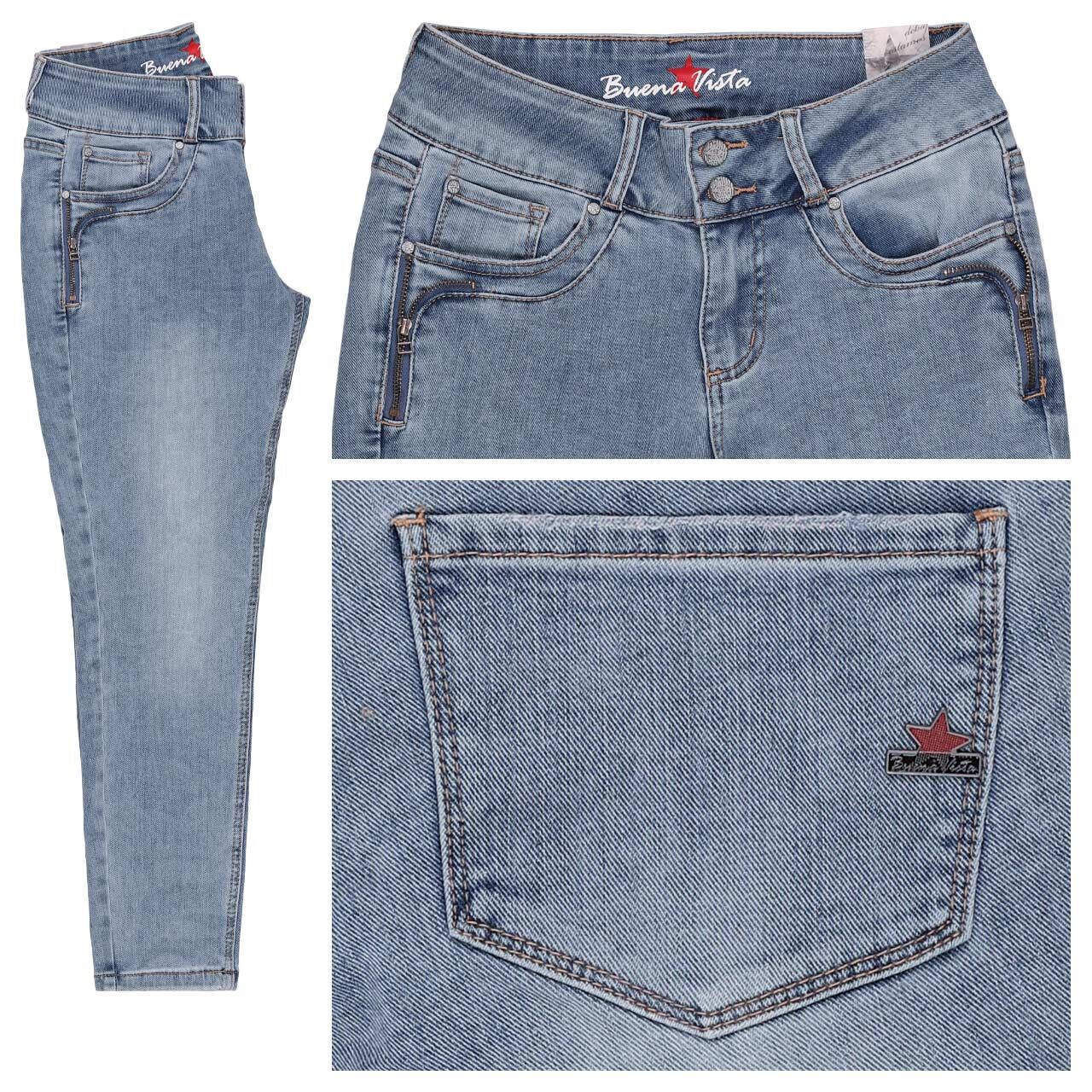 Buena Vista Tummyless-Z 7/8 Stretch Denim Jeans bleach denim Buena Vista Tummyless-Z 7/8 Stretch Denim Jeans bleach denim