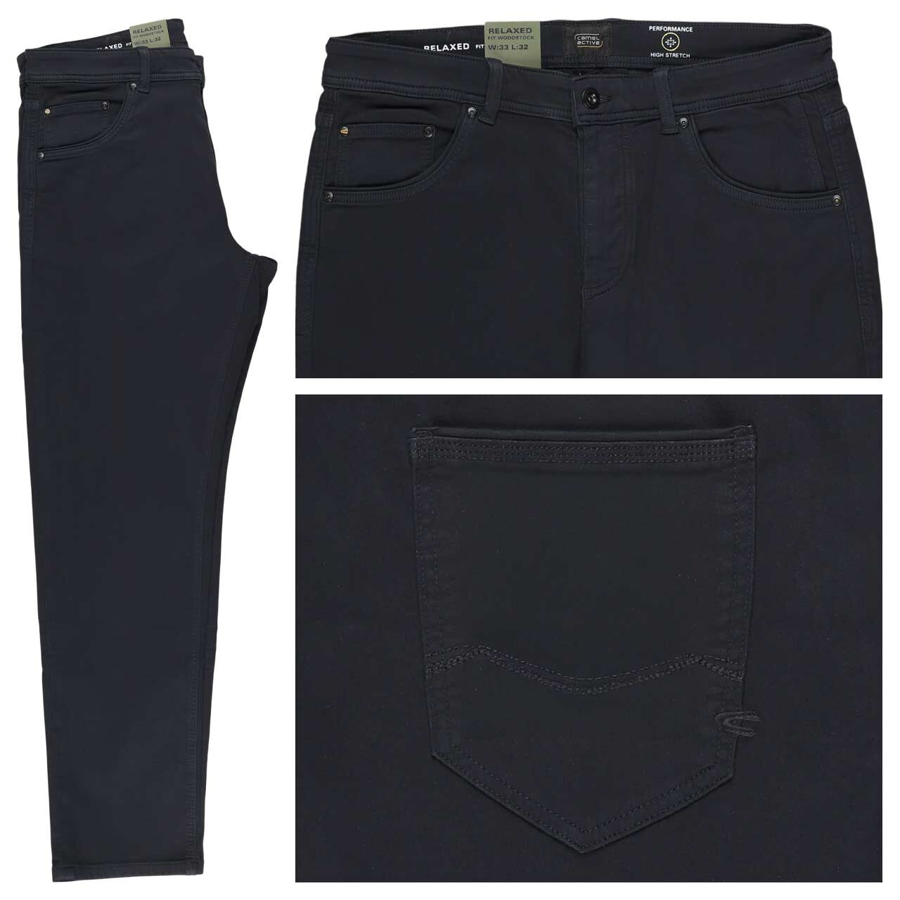 Camel active Woodstock fleXXX Baumwollhose dark navy blue
