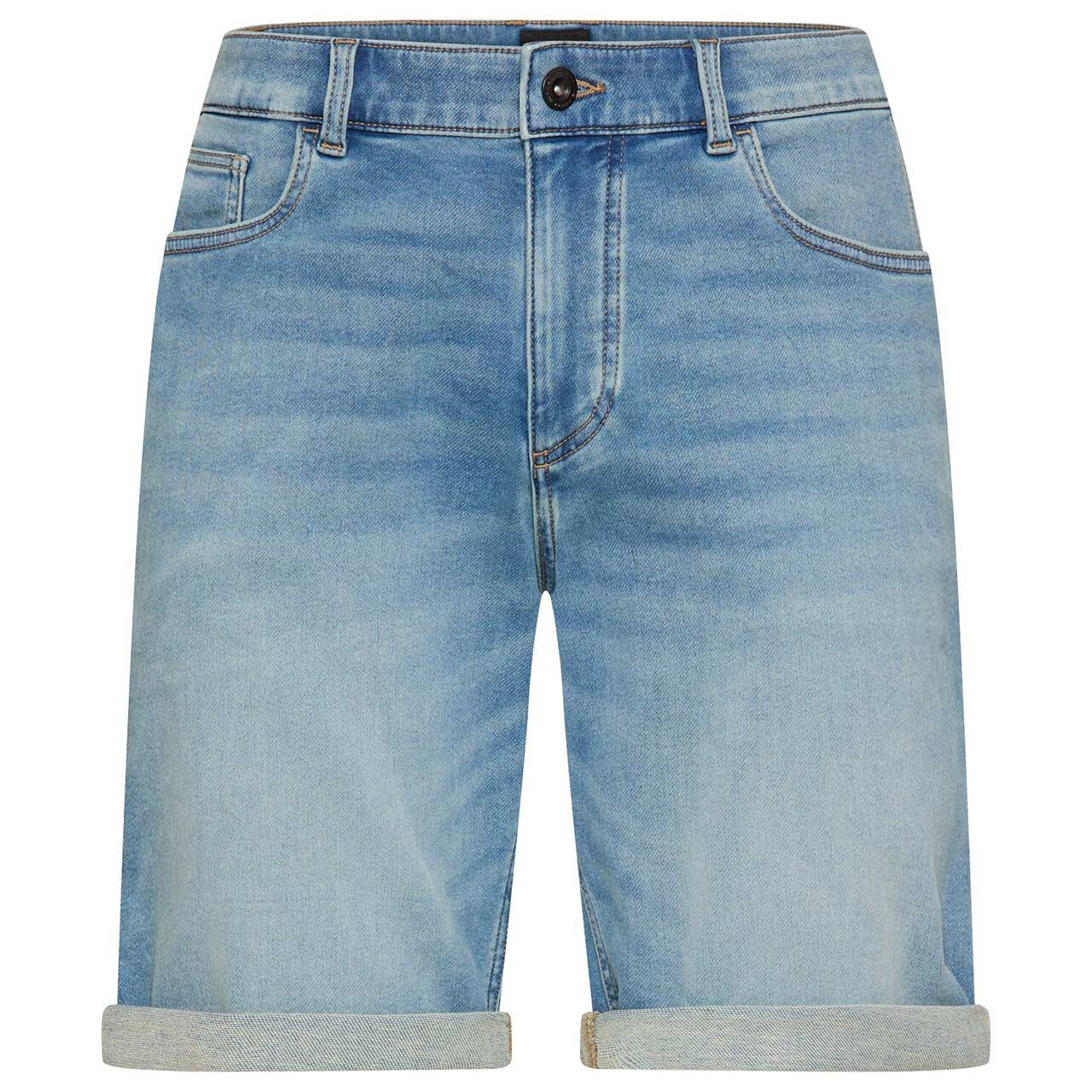 Stretch Herren Jeans Bermuda Houston fleXXX von Camel active in Hellblau angewaschen, weitere Vorderansicht