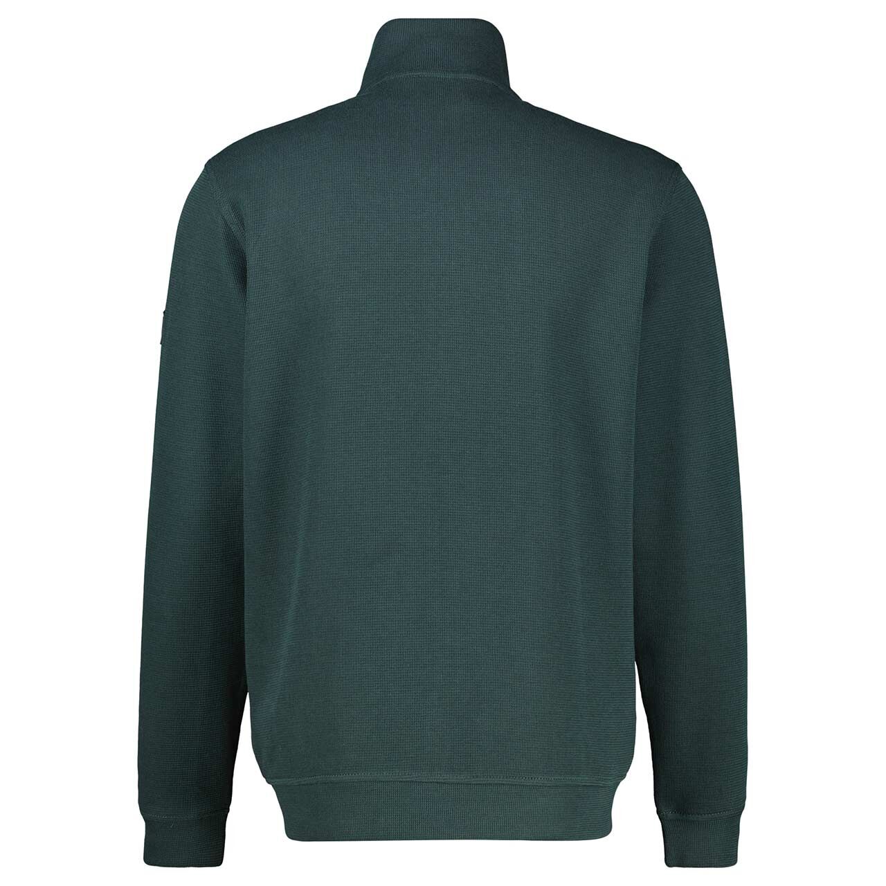Herren Sweatjacke von Lerros in Dunkelgrün, Rückansicht