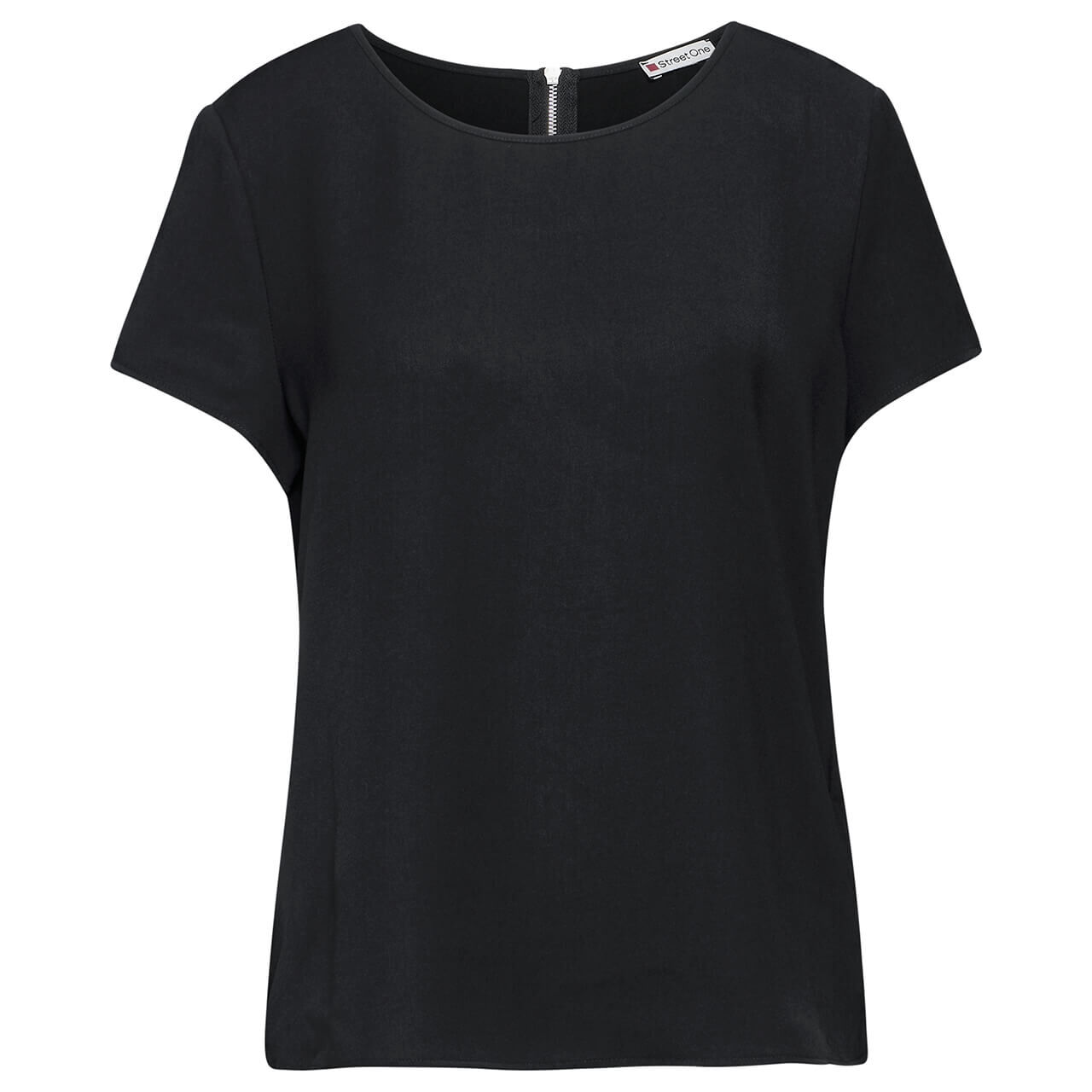 Street One Damen T-Shirt Material Mix black with zipper