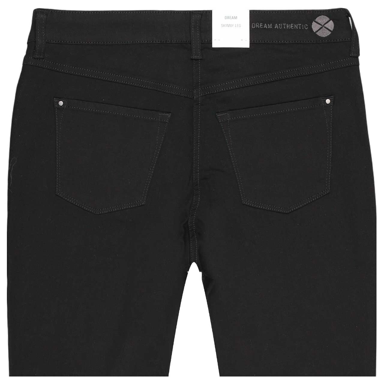 Damenjeans Dream Skinny von MAC in Schwarz mit Glitzer, detaillierte Rückansicht