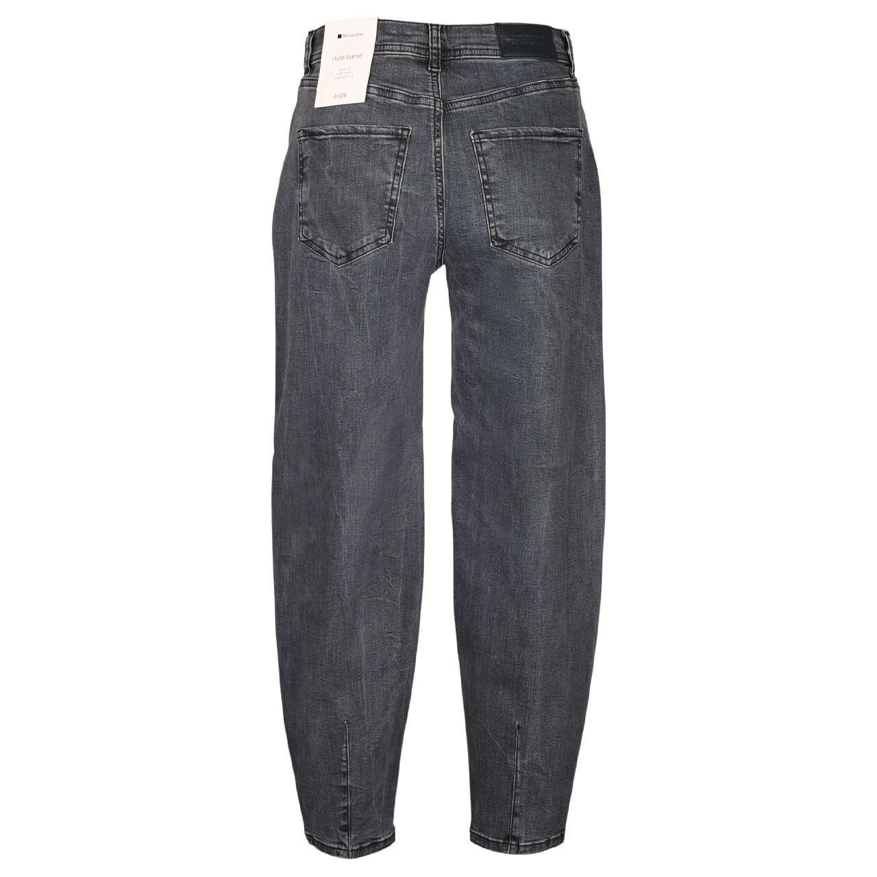Damen Ankle Jeans Karlie Barrel von Street One in Grau angewaschen, Rückansicht