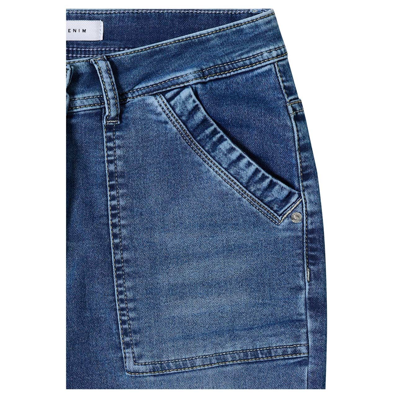 Cecil Tracey Jogg Jeans mid blue used wash