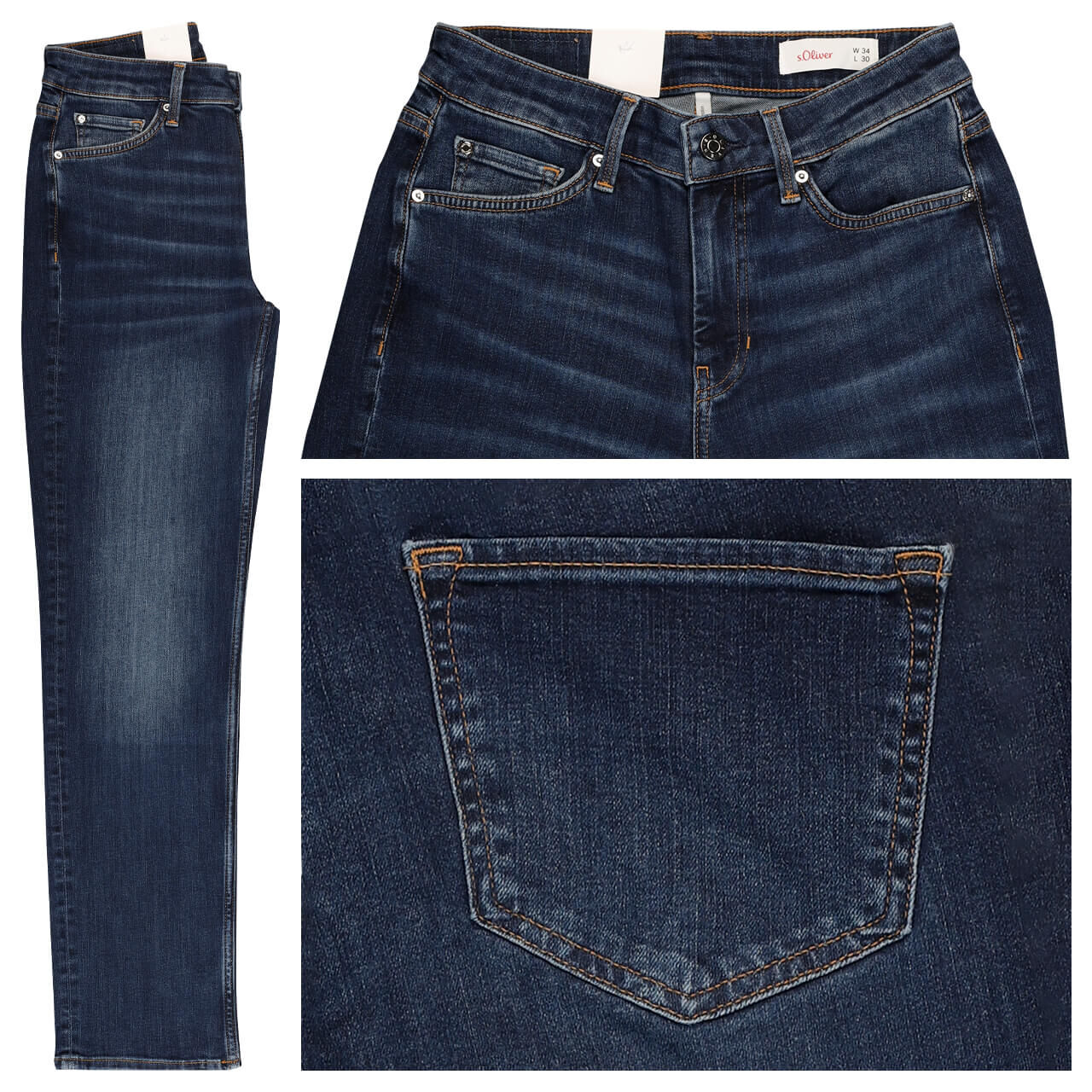 s.Oliver Karolin Damen Jeans dark blue washed