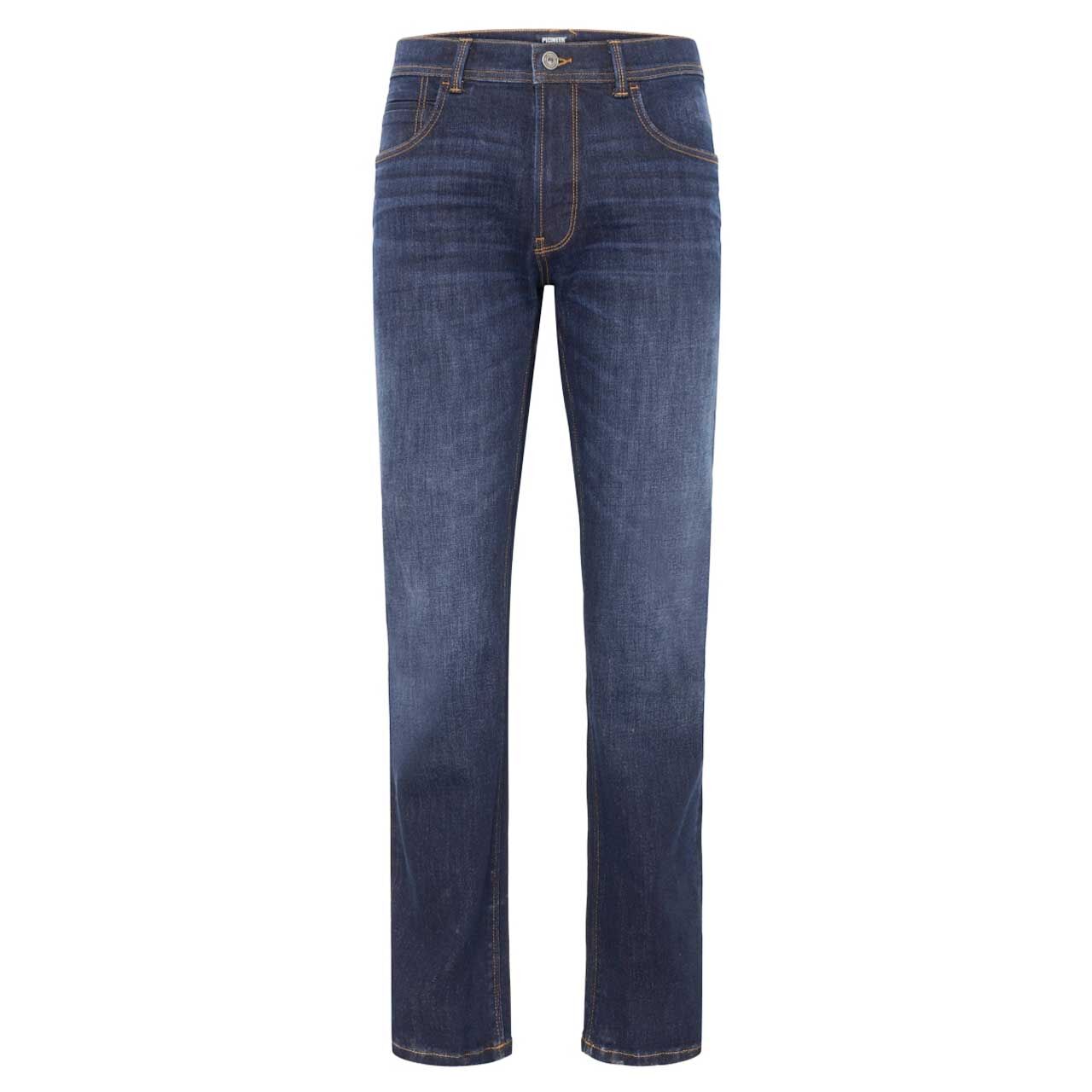 Stretch Herrenjeans Rando Megaflex in Dunkelblau angewaschen von Pioneer, Vorderansicht