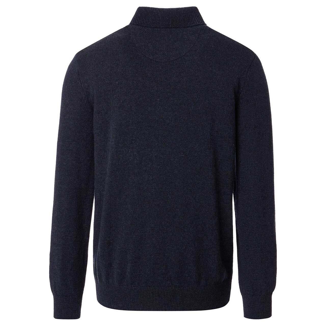 Herren Rollkragen Pullover von Casa Moda in Blau meliert, Rückansicht