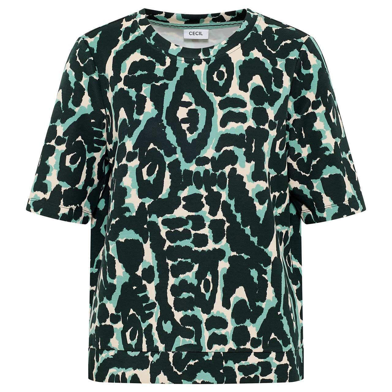 Cecil Damen T-Shirt Soft Touch ink green
