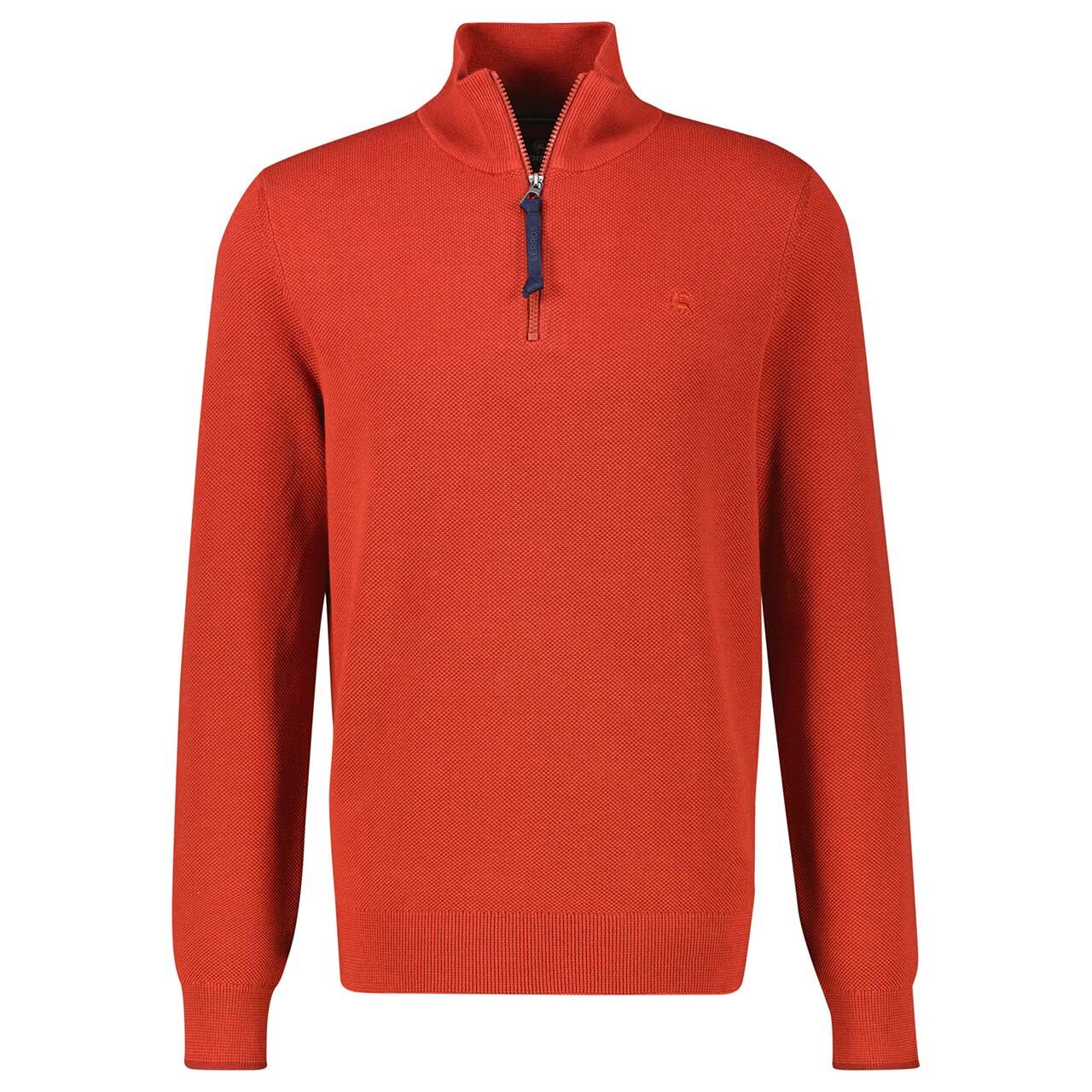 Lerros Herren Pullover Troyer scandinavian red