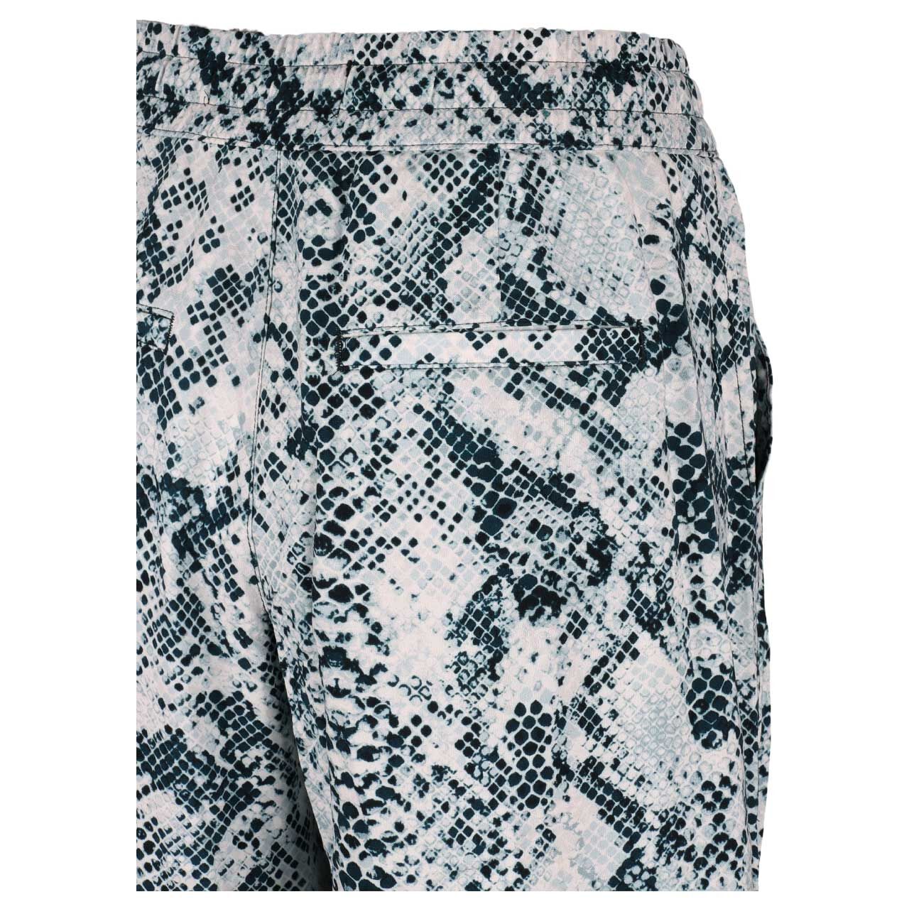 Damen 7/8 Hose Emee Wide Leg von Street One in Blau mit Print, Detailansicht von hinten