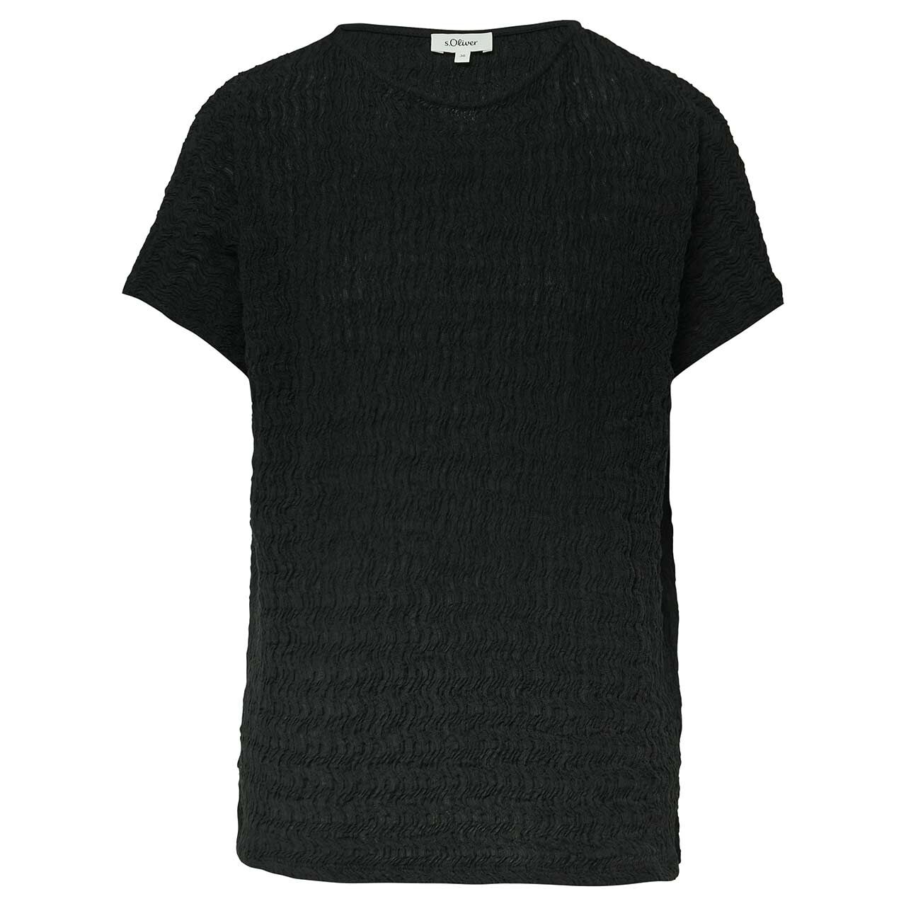 s.Oliver Damen T-Shirt black structured