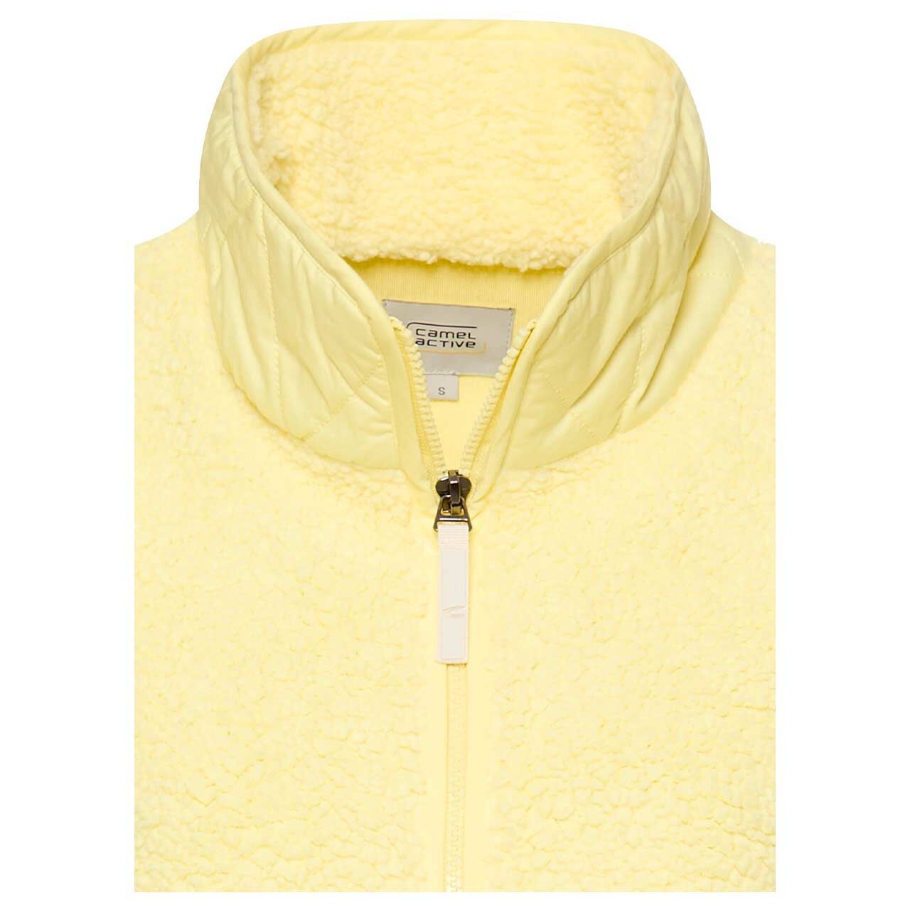 Damen Teddy Sweatshirt von Camel active in Gelb, detaillierte Vorderansicht