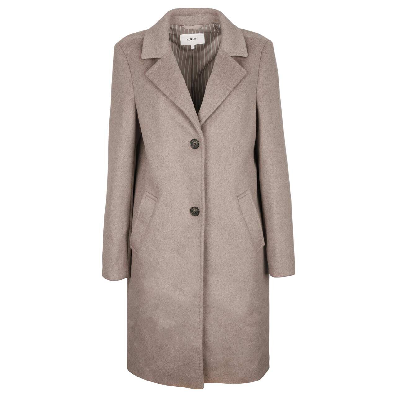 s.Oliver Damen Mantel taupe melange
