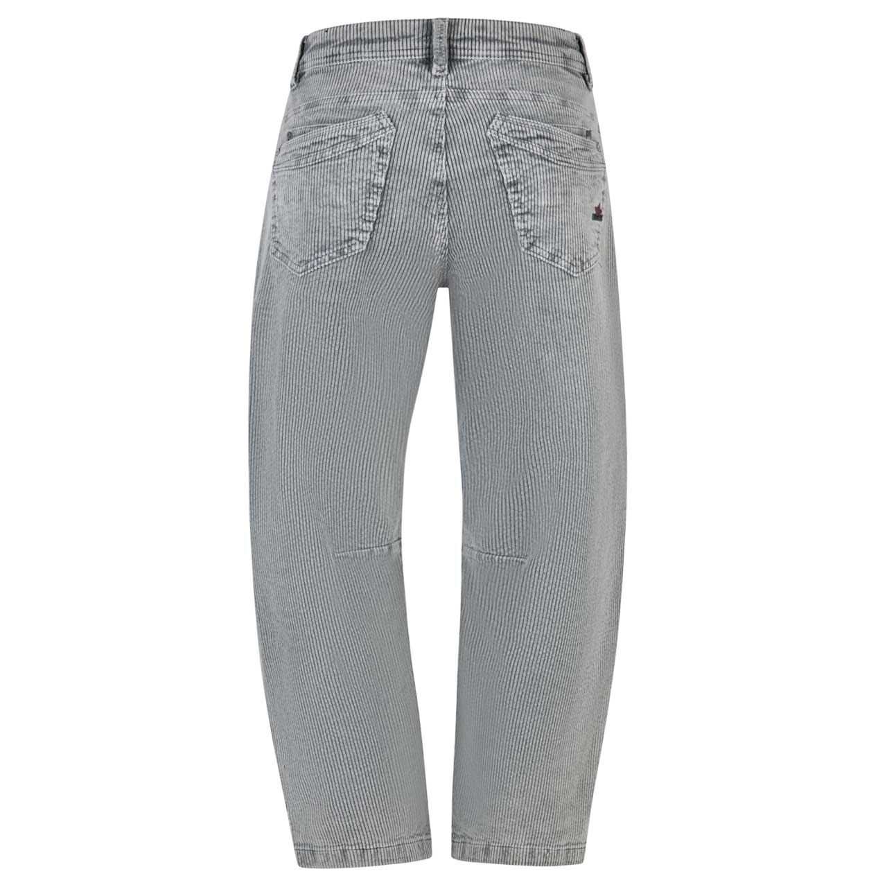 Damen Cordhose Malibu 7/8 Relaxed Corduroy von Buena Vista in Grau angewaschen, Rückansicht