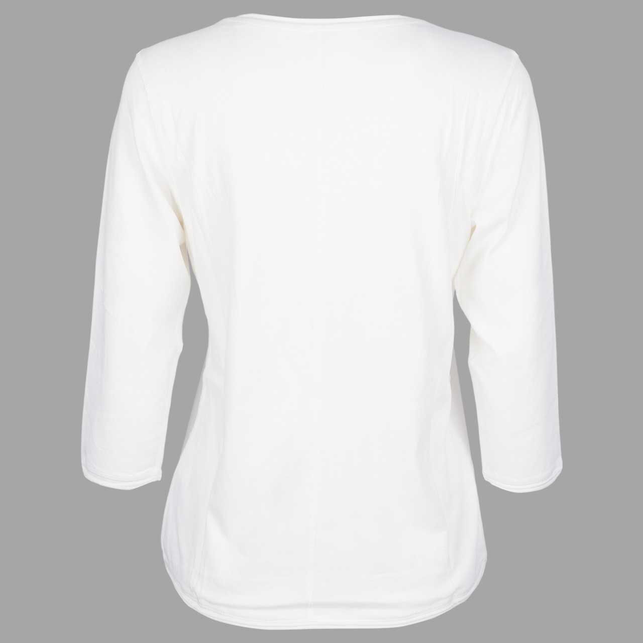 s. Oliver Damen 3/4 Arm Shirt in Cremeweiß, Rückansicht