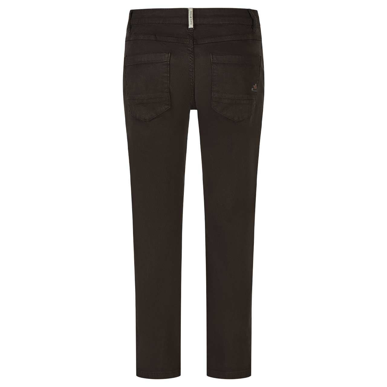 Damen Hose Anna C 7/8 Straight Jacquard Twill von Buena Vista in Dunkelbraun, Rückansicht