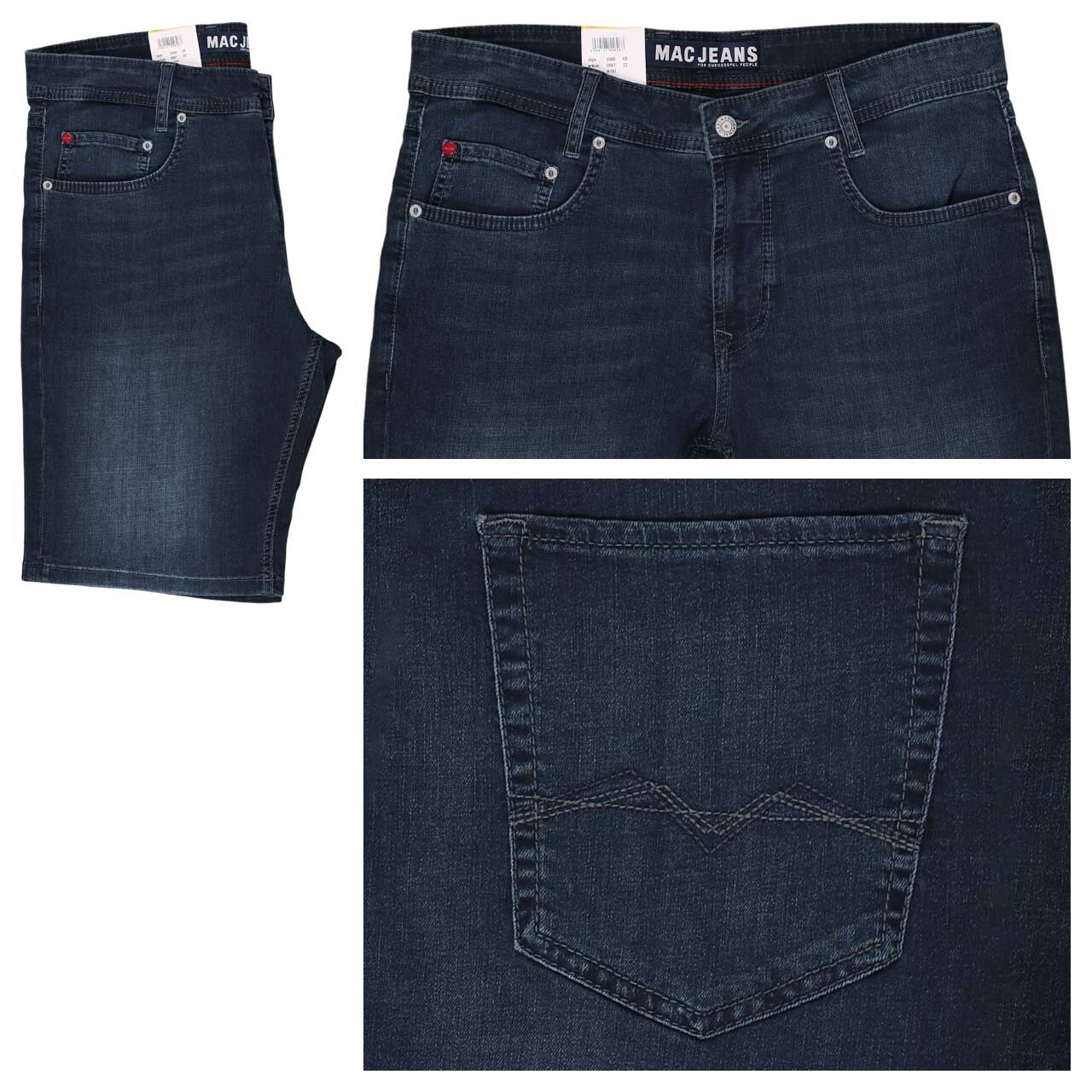 MAC Arne Jeans Bermuda dark blue wash