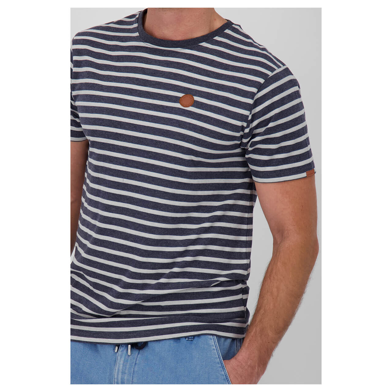 Alife and Kickin Herren T-Shirt Nic marine stripes