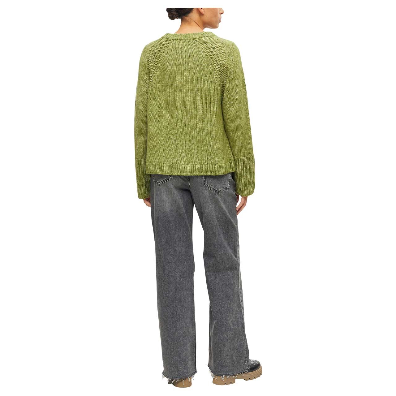 Damen Strickjacke von s.Oliver in Olivgrün, Rückansicht am Model