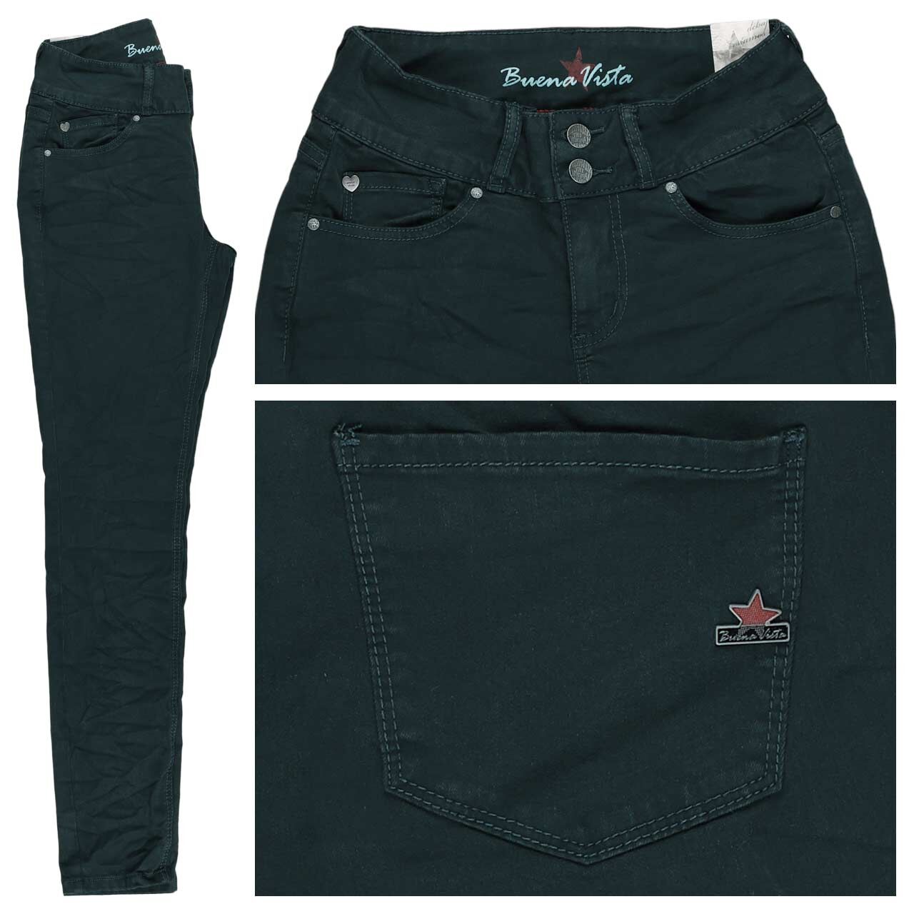 Buena Vista Tummyless Stretch Twill Baumwollhose dark lagoon