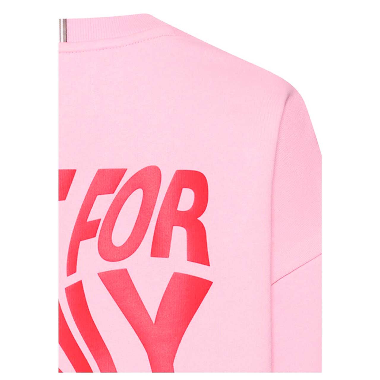 Damen Sweatshirt von Camel active in Pink mit Print, detaillierte Rückansicht Schulter