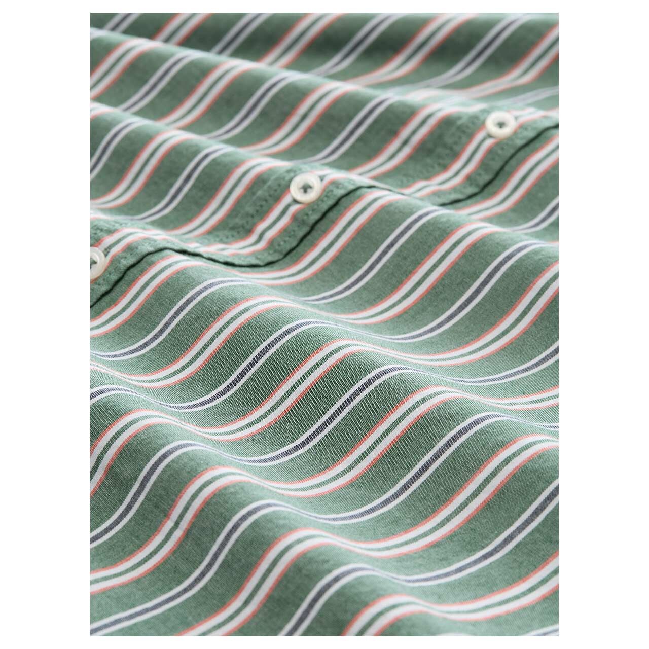 Tom Tailor Herren 1/2 Arm Hemd Oxford garden green colorful stripe
