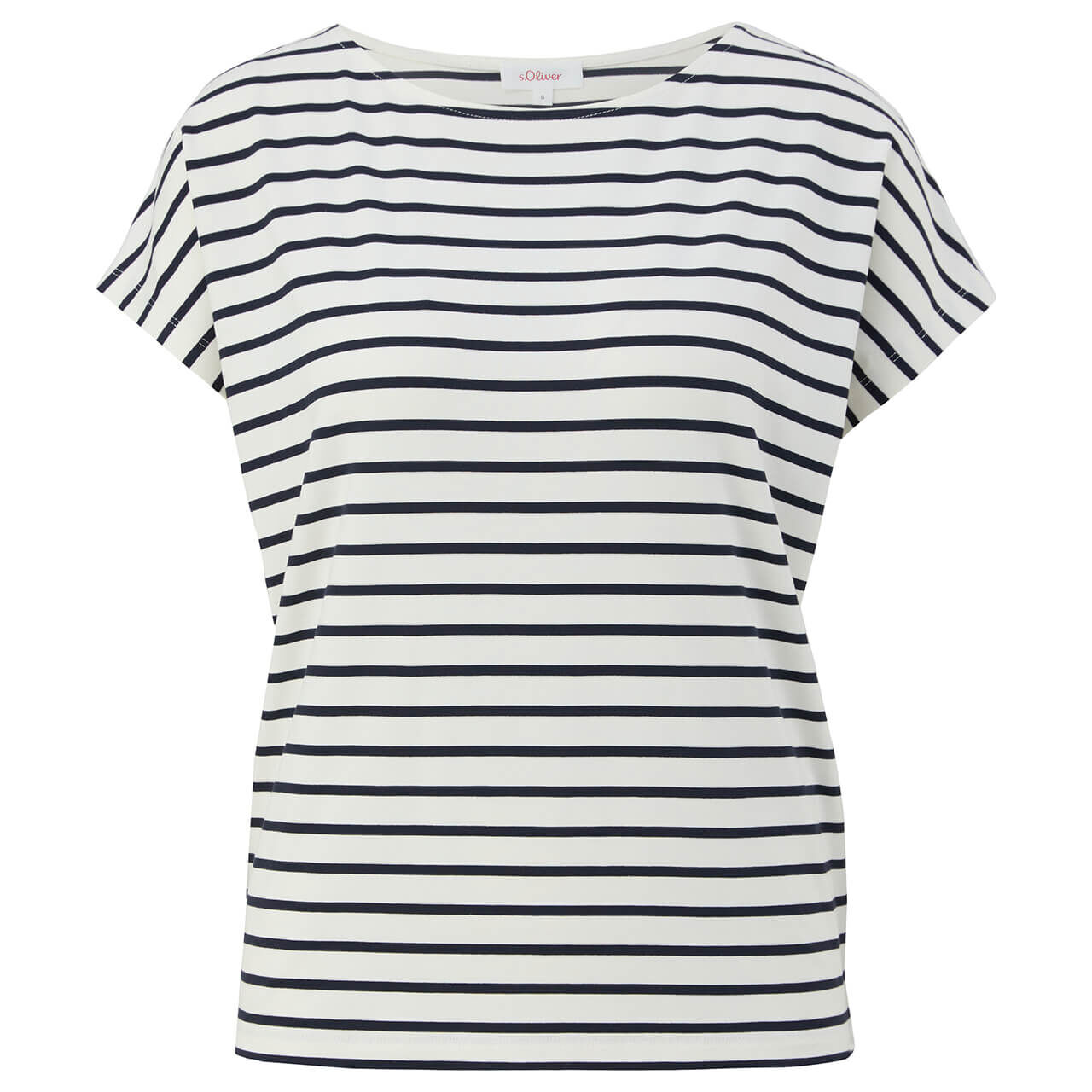 s.Oliver Damen T-Shirt white stripes