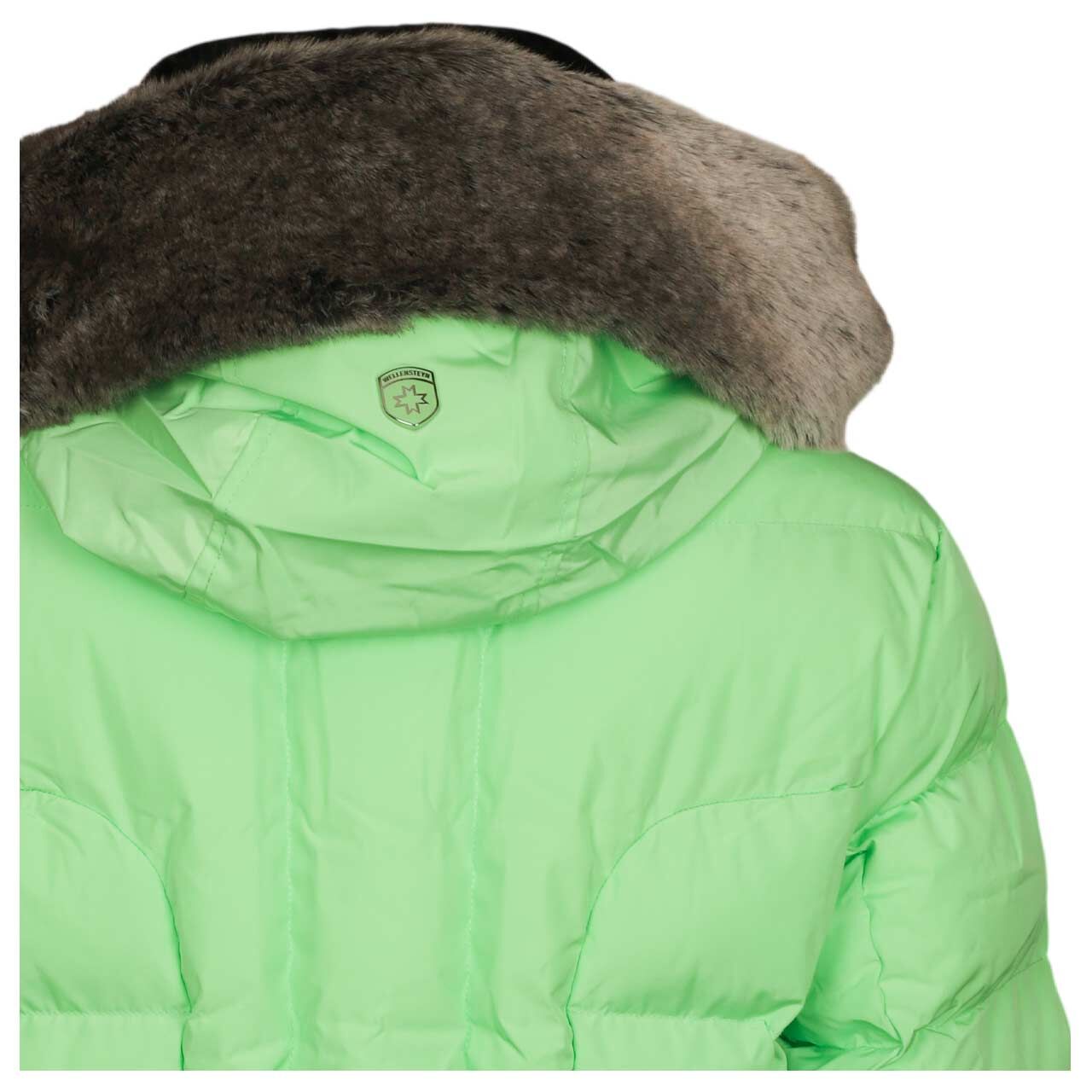 Damen Jacke Astoria Short von Wellensteyn in Neongrün, detaillierte Rückansicht